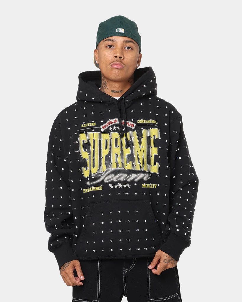 Supreme Supreme Rhinestone Hoodie Size US L / EU 52-54 / 3 - 2 Thumbnail