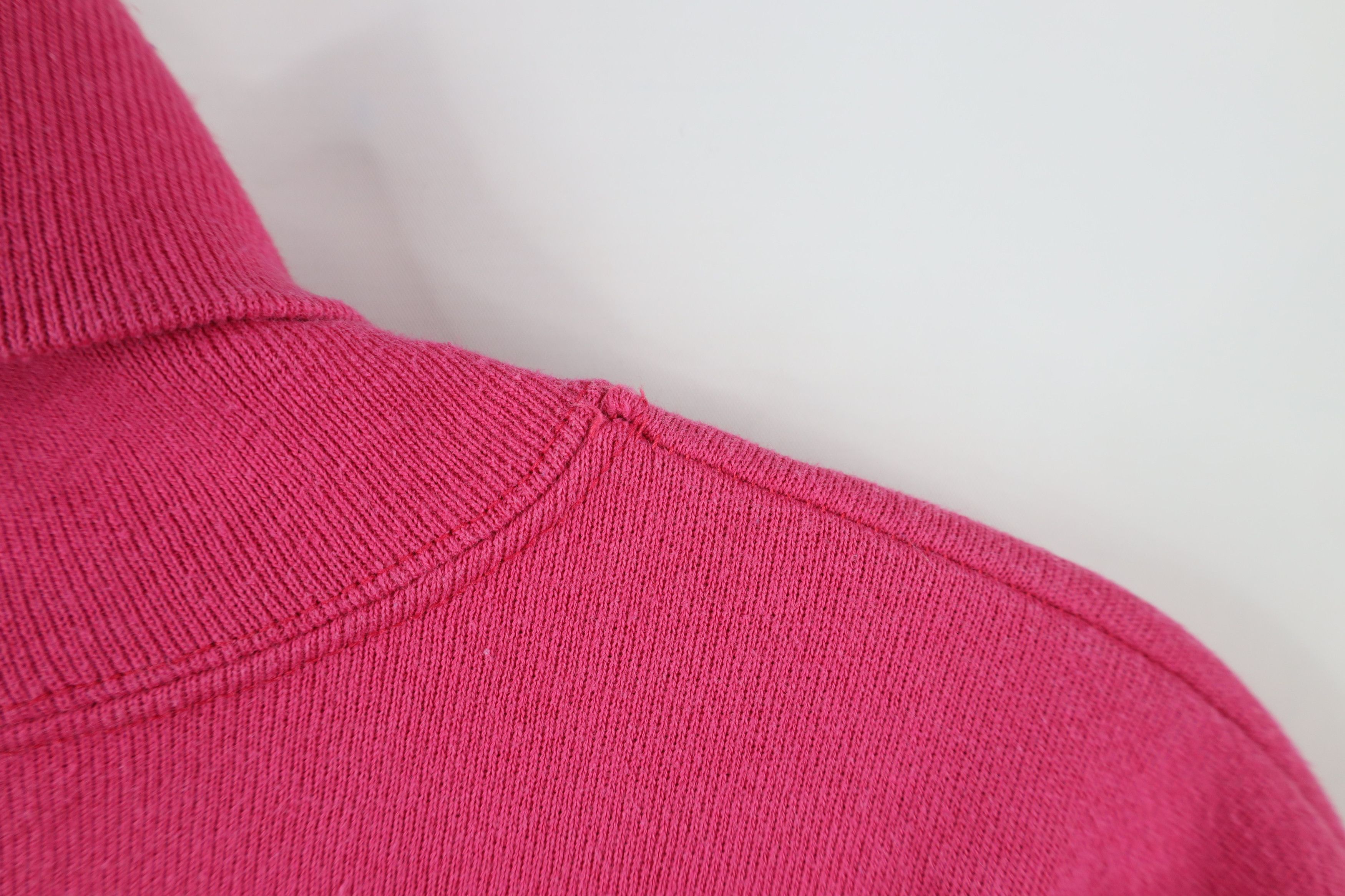 Vintage Vintage 90s Streetwear Blank Turtleneck Sweatshirt Pink USA Size L / US 10 / IT 46 - 11 Thumbnail