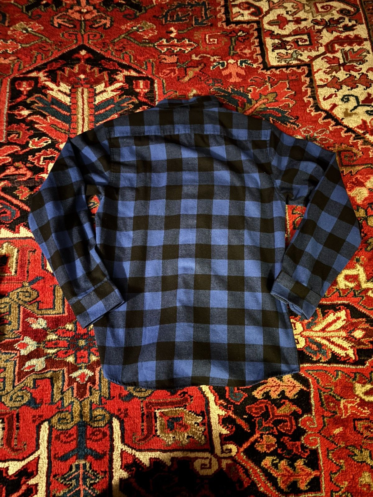 Vintage Blue Flannel Size US M / EU 48-50 / 2 - 2 Thumbnail