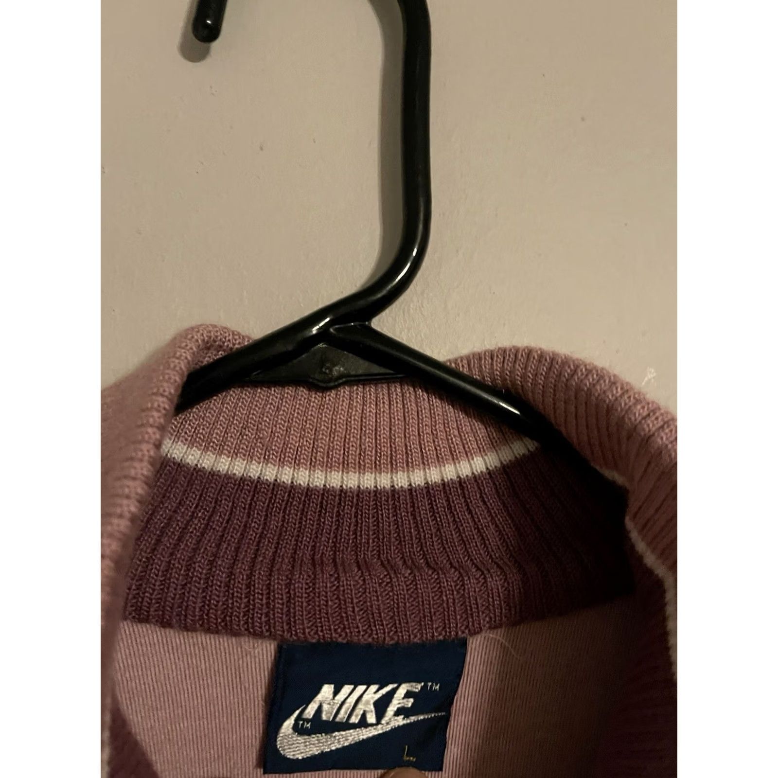 Nike VINTAGE Nike Blue Tag Magenta Pink Full Zip Track Jacket Shirt Adult Large Pink 80s Mens Size US L / EU 52-54 / 3 - 3 Thumbnail