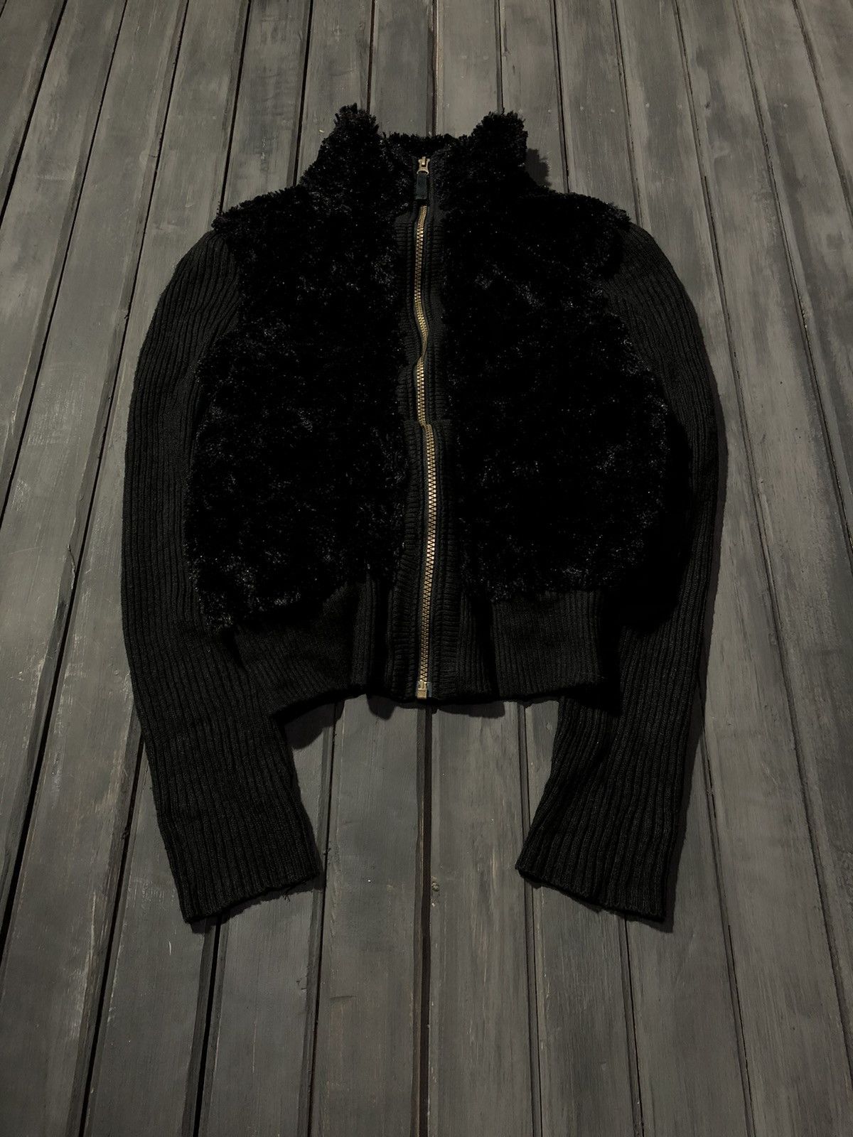 Hysteric Glamour Vintage Opium Yohji Yamamoto Fur Zip Sweater Mohair Size S / US 4 / IT 40 - 2 Thumbnail