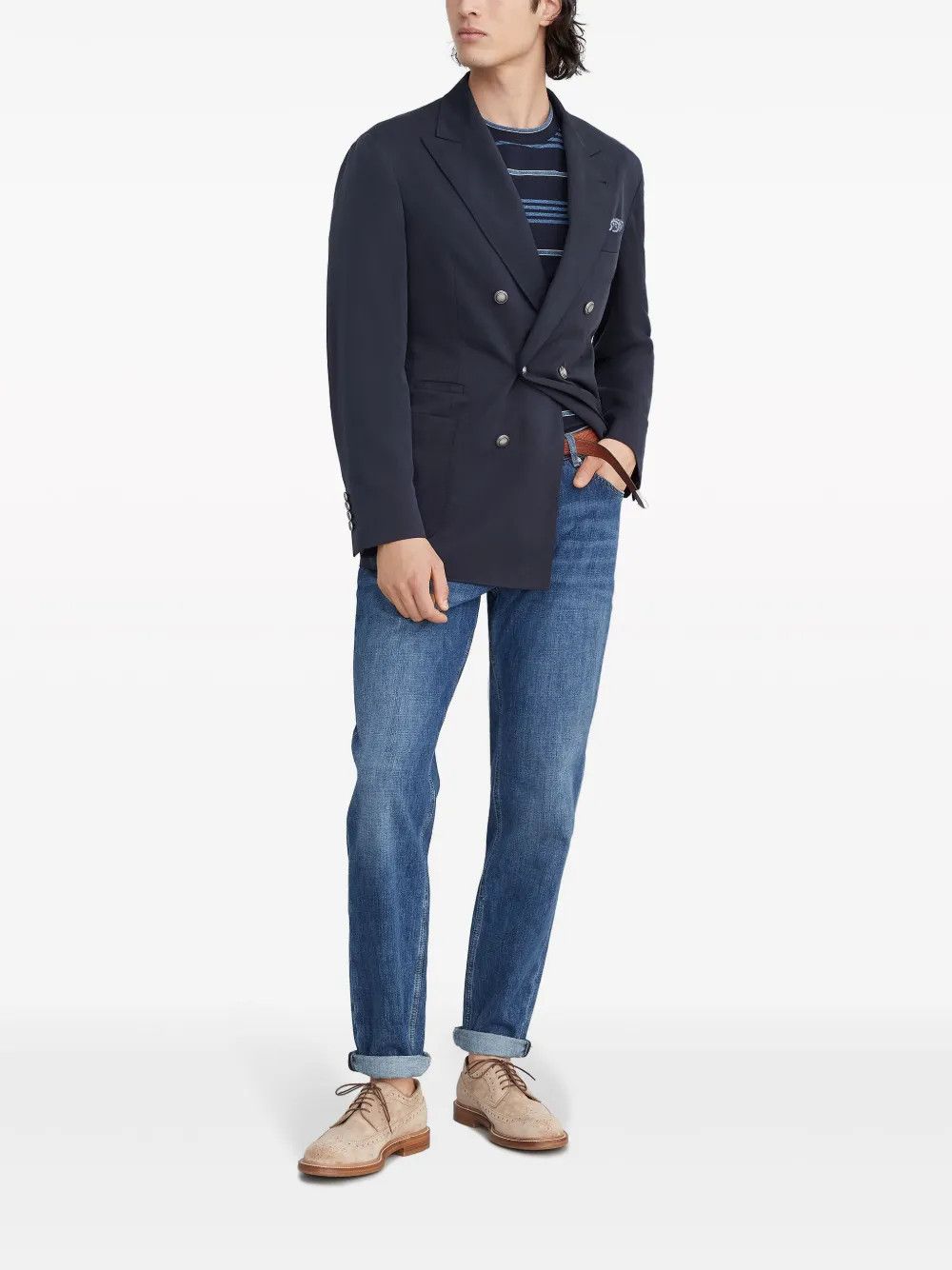 Brunello Cucinelli Denim Pants in Open Blue Size US 34 / EU 50 - 4 Thumbnail