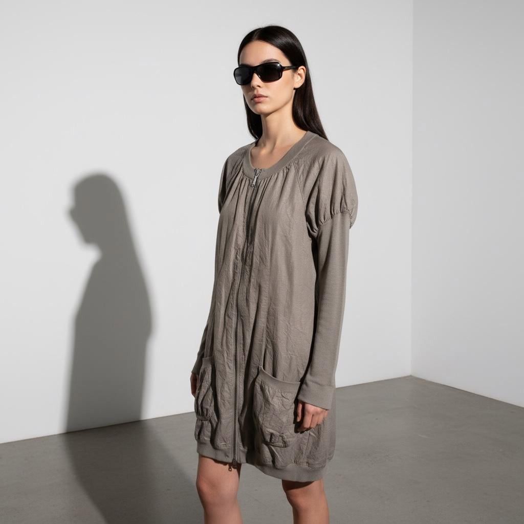 Cop Copine The Cop Copine Neutral Slim Sleeves Dress Size ONE SIZE - 2 Thumbnail