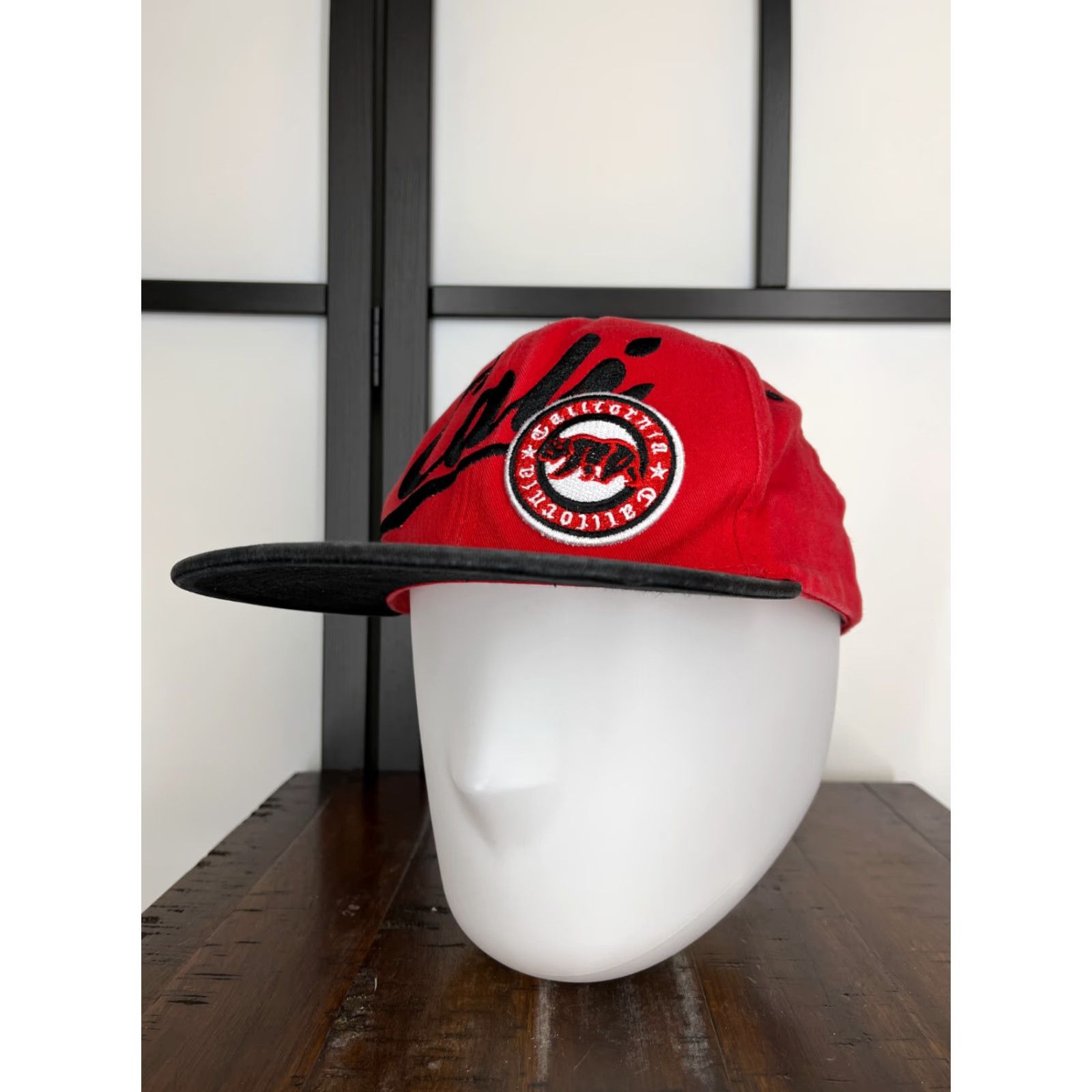 Vintage CALIFORNIA Hat Cap Snap Back Mens One Size Red Embroidered Bear Cotton Cali D - Leader Of Generation Apparel - Baseball Cap - Logo - Adjustable - Men Size ONE SIZE - 4 Thumbnail