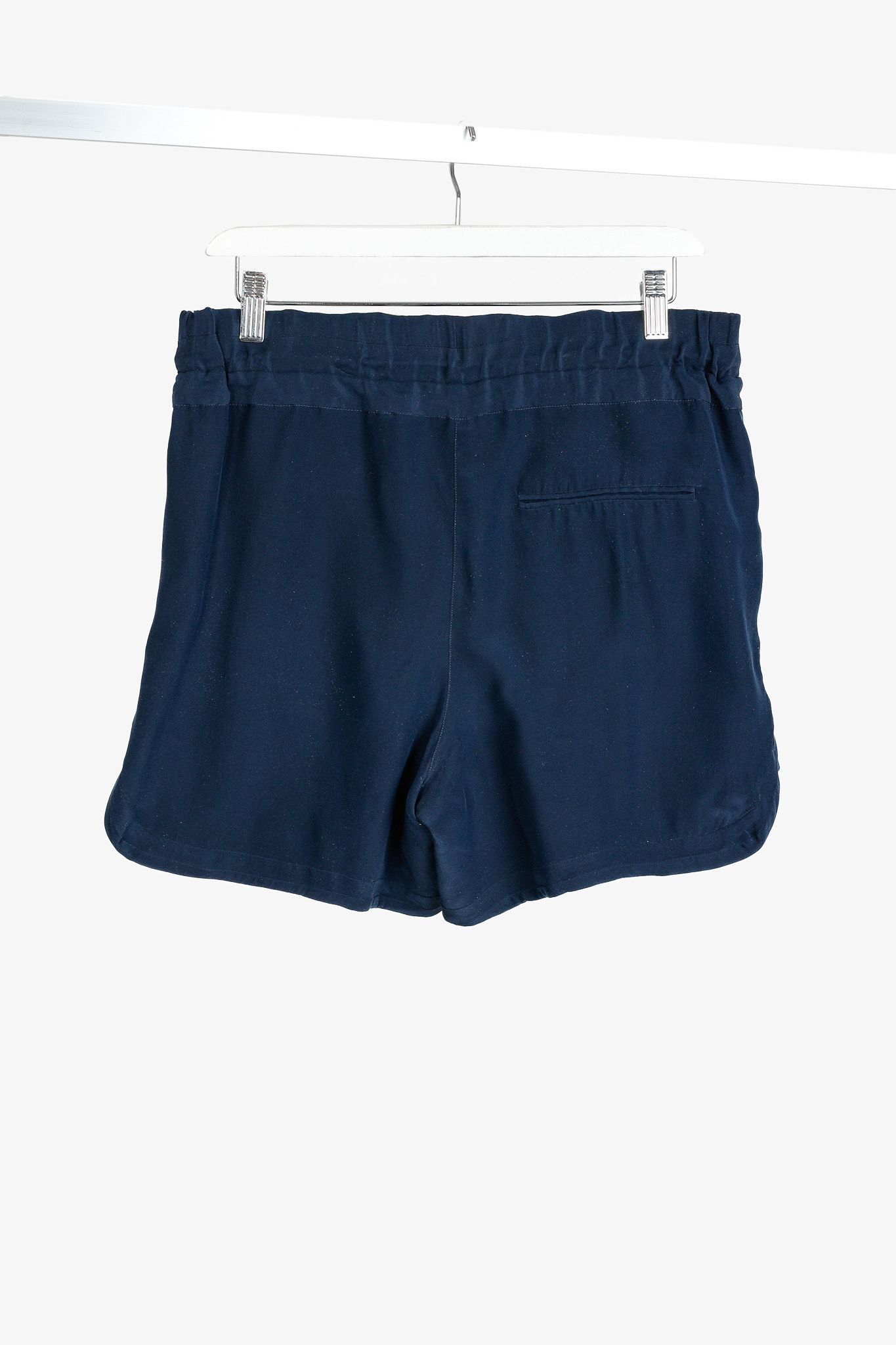 Public School Public School SS/15 Runway Navy Silk Charmeuse Boxer Shorts Size 32" / US 10 / IT 46 - 2 Thumbnail