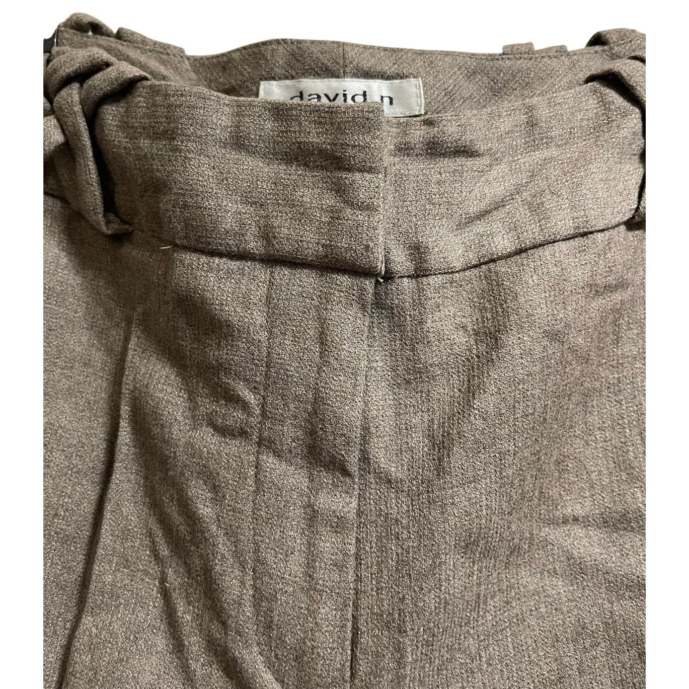 Other Vintage 90s David N. Wool Slacks Size 6 - Y2K - Khaki / Tan Size 28" / US 6 / IT 42 - 3 Thumbnail