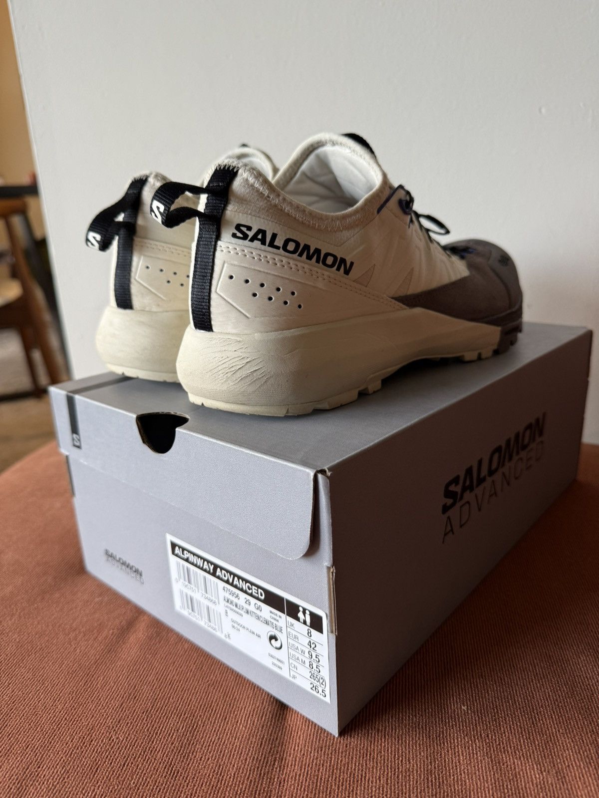 Salomon Salomon Alpinway Advanced | S[LAB] - Almond Milk/Plum Size US 8.5 / EU 41-42 - 2 Thumbnail