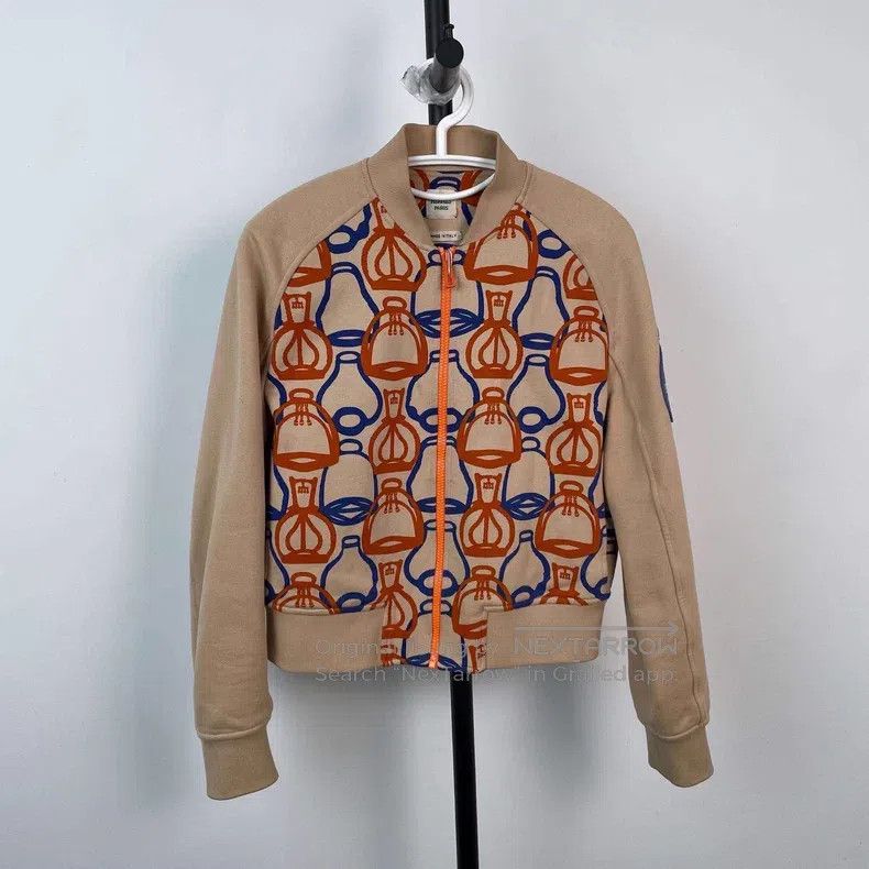 Hermes Hermes Cotton Printed Jacket - Brown Size XS / US 0-2 / IT 36-38 - 1 Thumbnail
