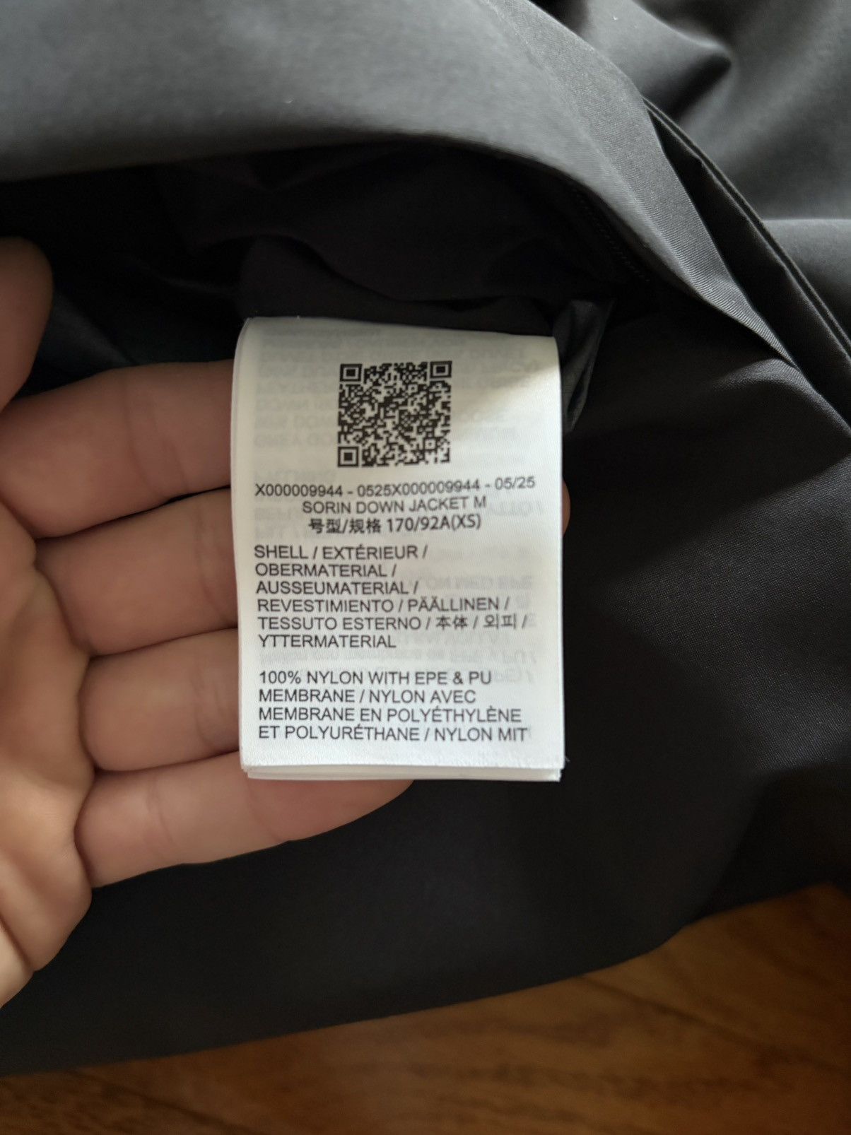 Veilance Arc’teryx Sorin Down Jacket Extra Small Black Size US XS / EU 42 / 0 - 7 Thumbnail