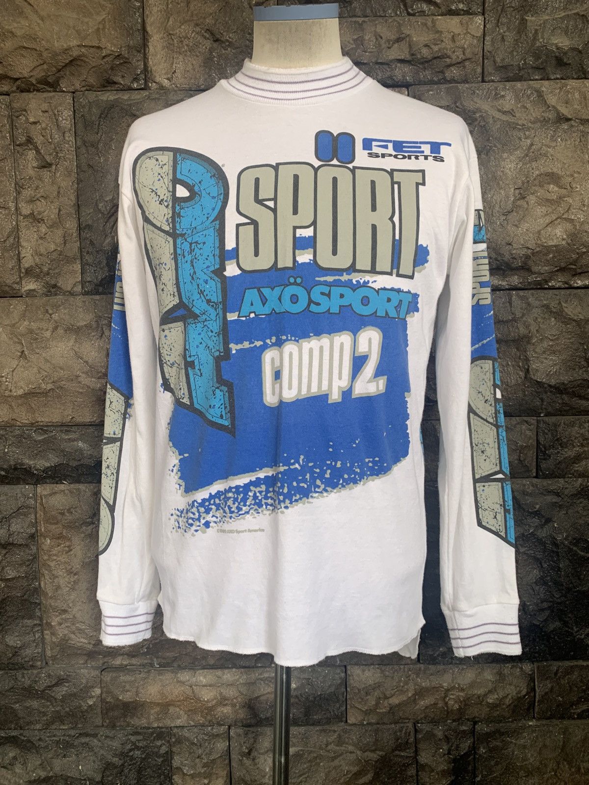 Vintage Vintage 80s AXO Sports Comp2 Motorcross Jersey Size US L / EU 52-54 / 3 - 1 Thumbnail