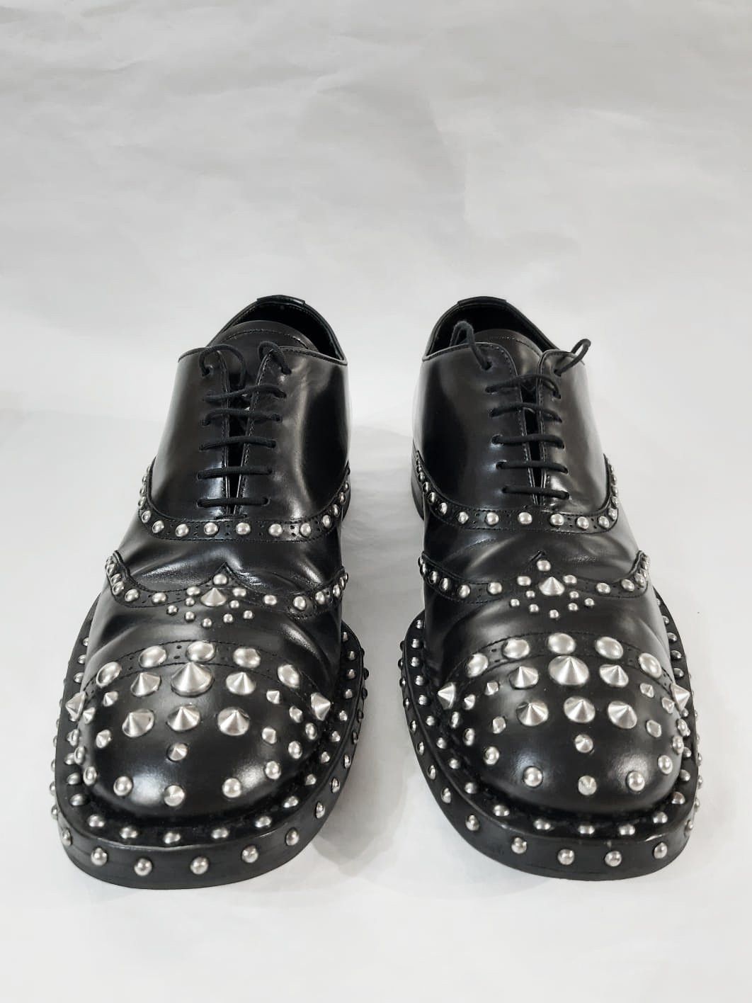 Prada FW 2009 Runway Studded Leather Derby Shoes Size US 8 / EU 41 - 3 Thumbnail