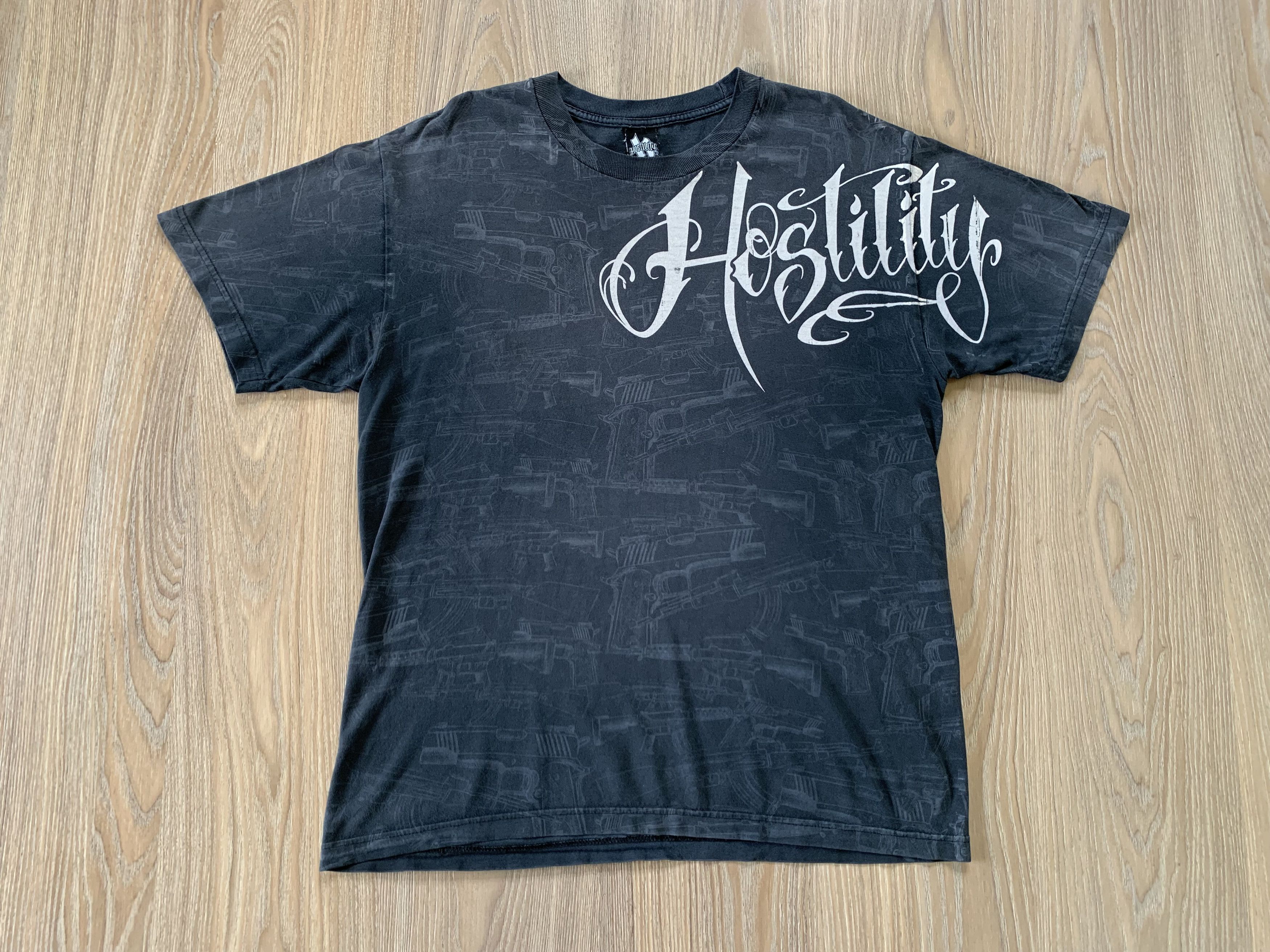 Seditionaries × Vintage Vintage Mens Hostility All Over Print T Shirt Size US L / EU 52-54 / 3 - 2 Thumbnail