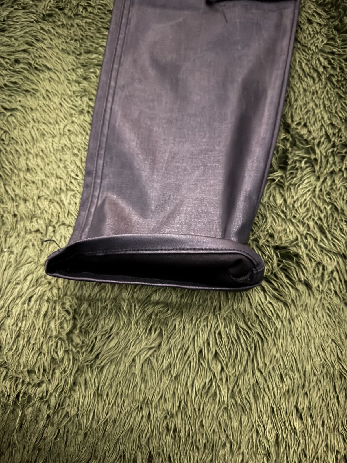 Japanese Brand [3] Dying Breed X AgingCCC Peak Logo Coated Jeans Black Size US 32 / EU 48 - 8 Thumbnail