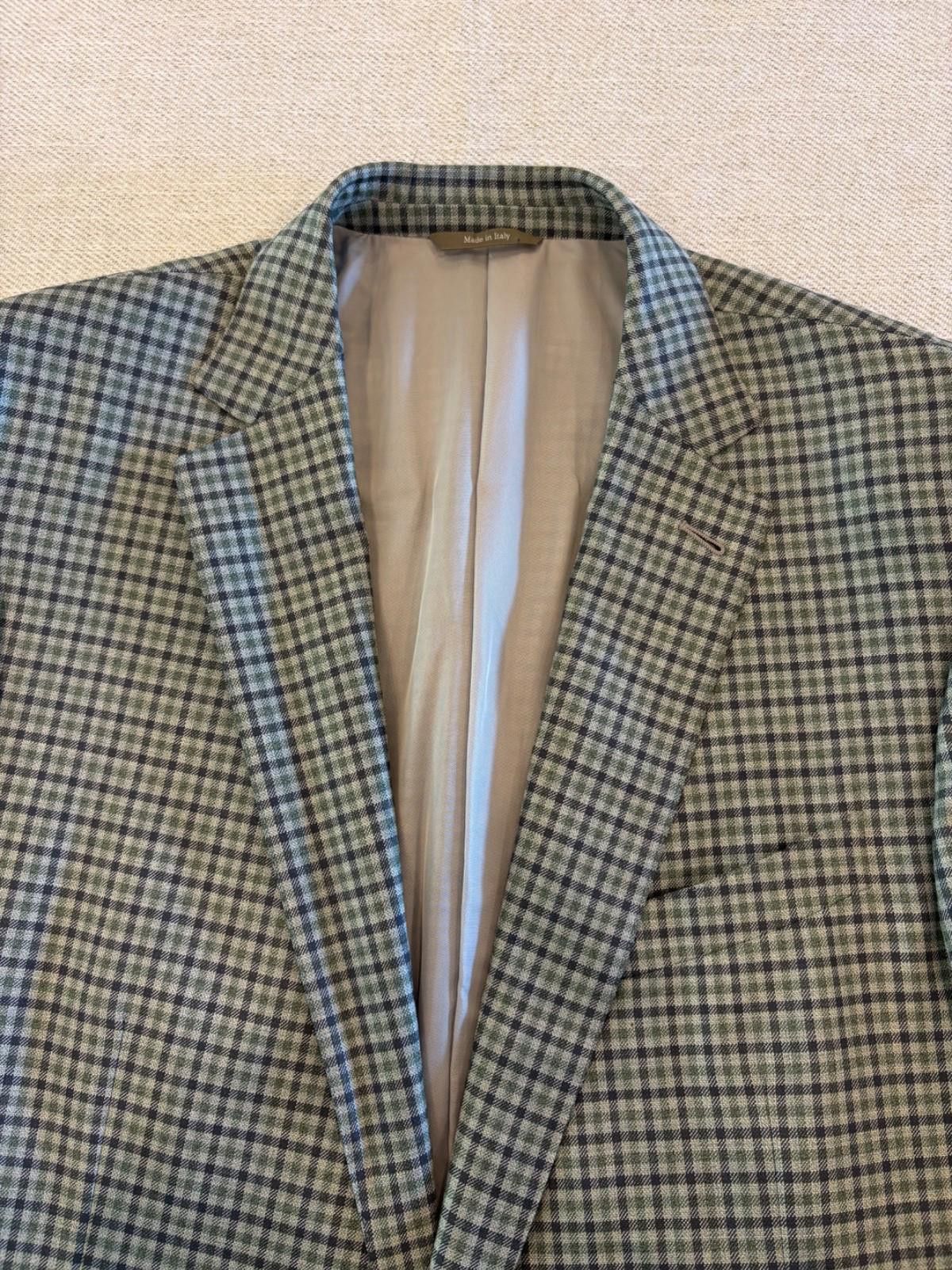 Ermenegildo Zegna Ermenegildo Zegna Mila Sport Coat 46R Check Wool Silk Size 46R - 9 Thumbnail