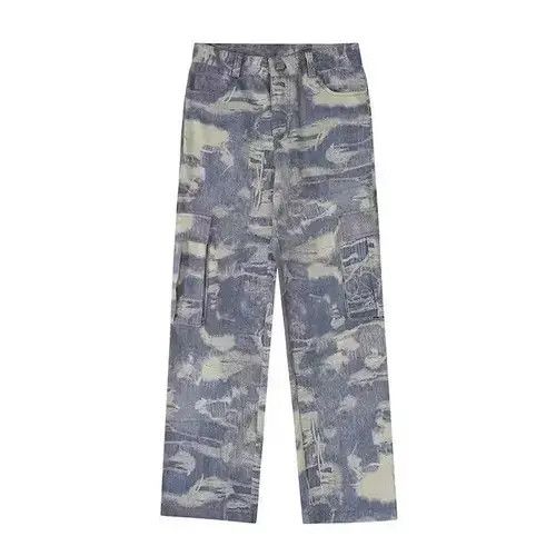 Japanese Brand Tie dye Technical denim cargo pants Men Size US 33 - 1 Thumbnail