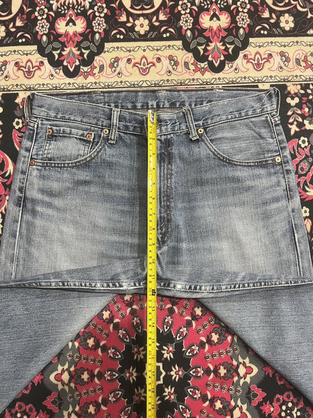 Levi's Vintage Levi’s 503 Reworked White Bleached Flames Jeans Size US 34 / EU 50 - 13 Thumbnail