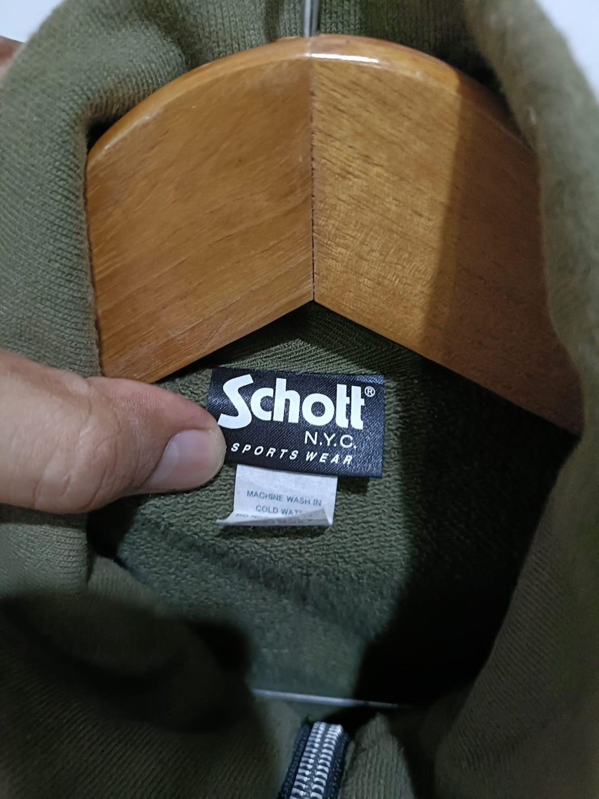 Japanese Brand × Schott SCHOTT ZIP UP SWEAT BINDER Motorcyle Size US M / EU 48-50 / 2 - 3 Thumbnail
