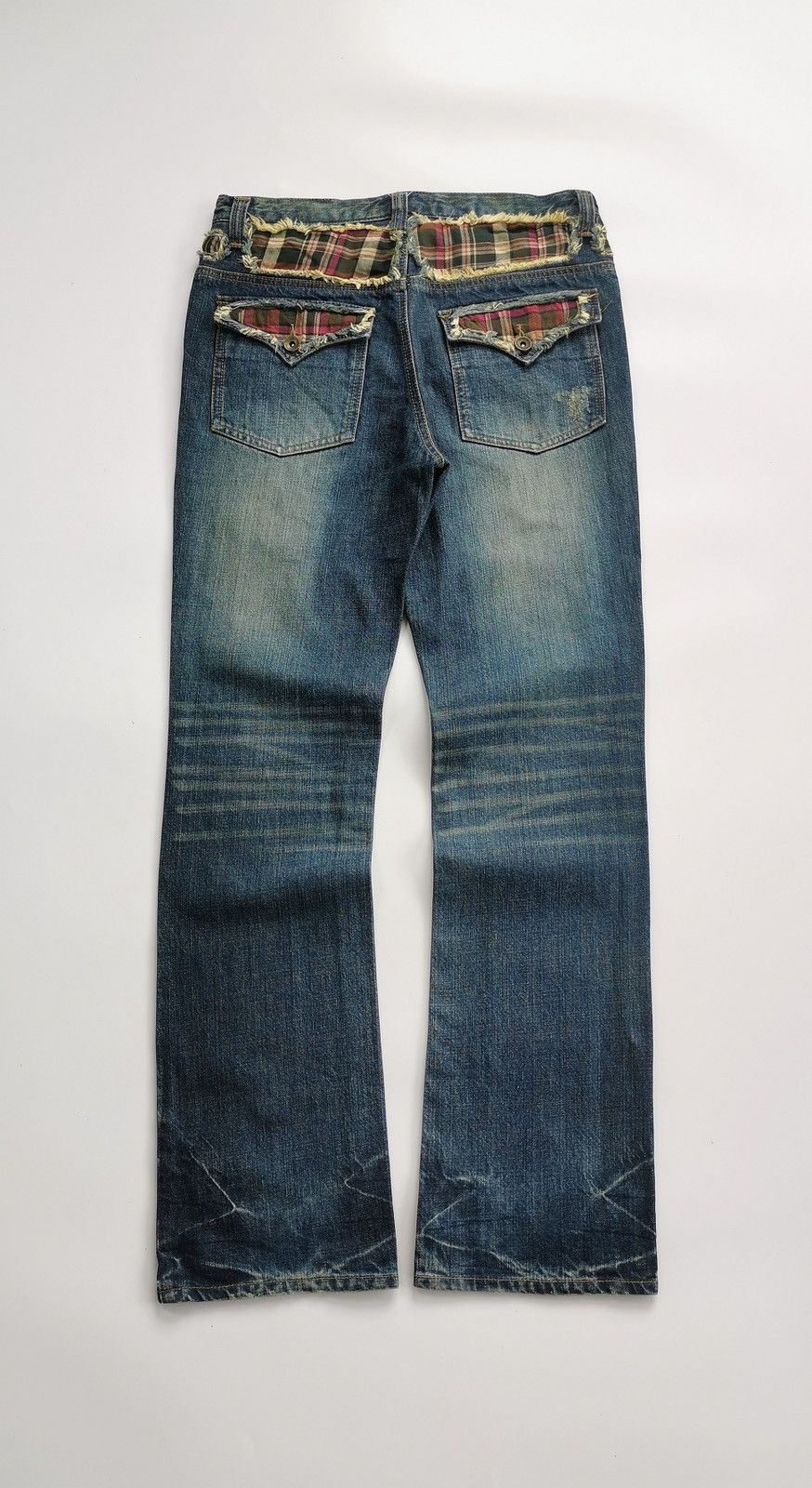 Japanese Brand Plaid Patch Beach Sound Japan Jeans Size US 30 / EU 46 - 5 Thumbnail