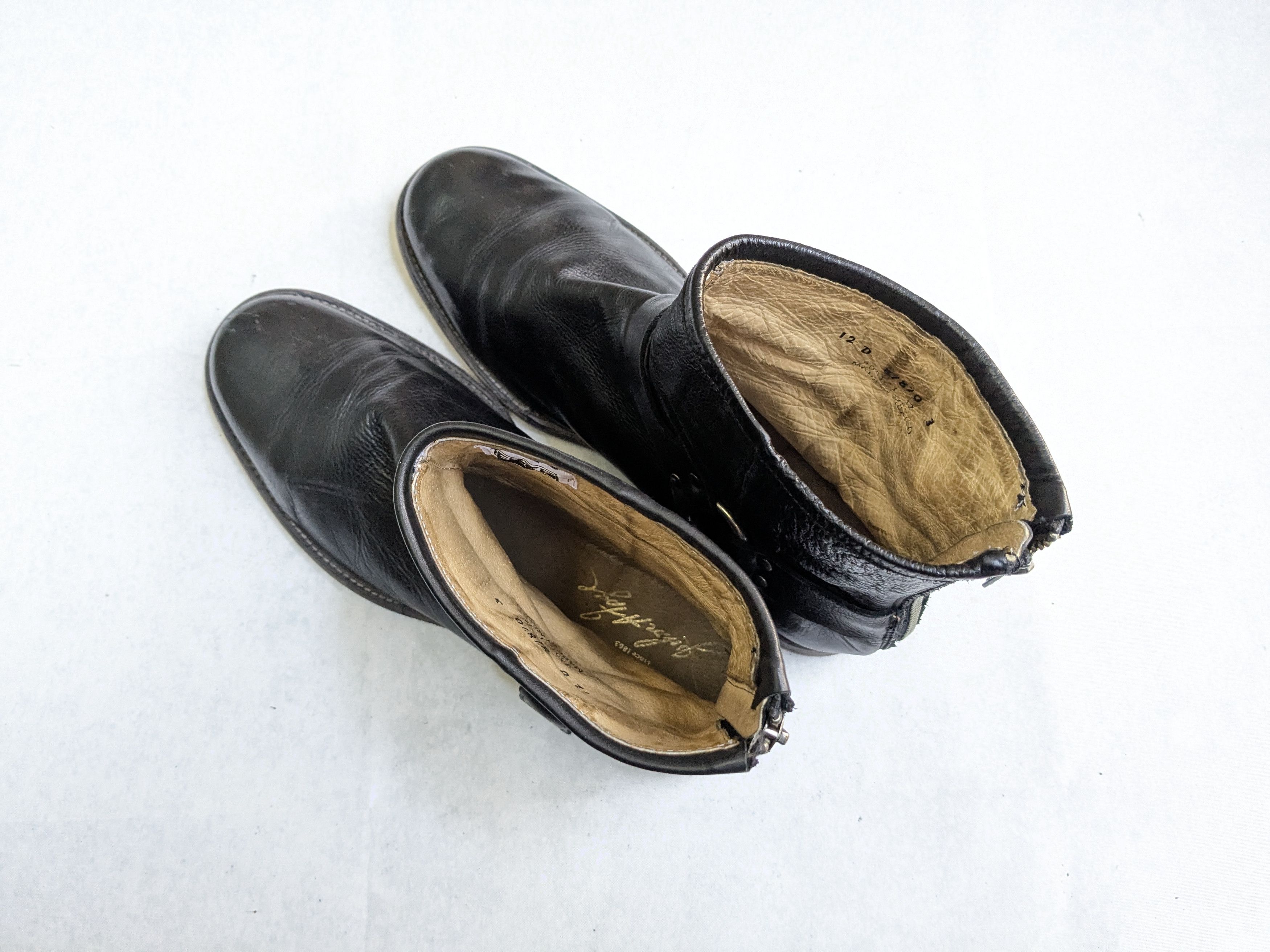 Frye Frye Harness Black Leather 12 D Leather Buckle Size US 12 / EU 45 - 15 Thumbnail