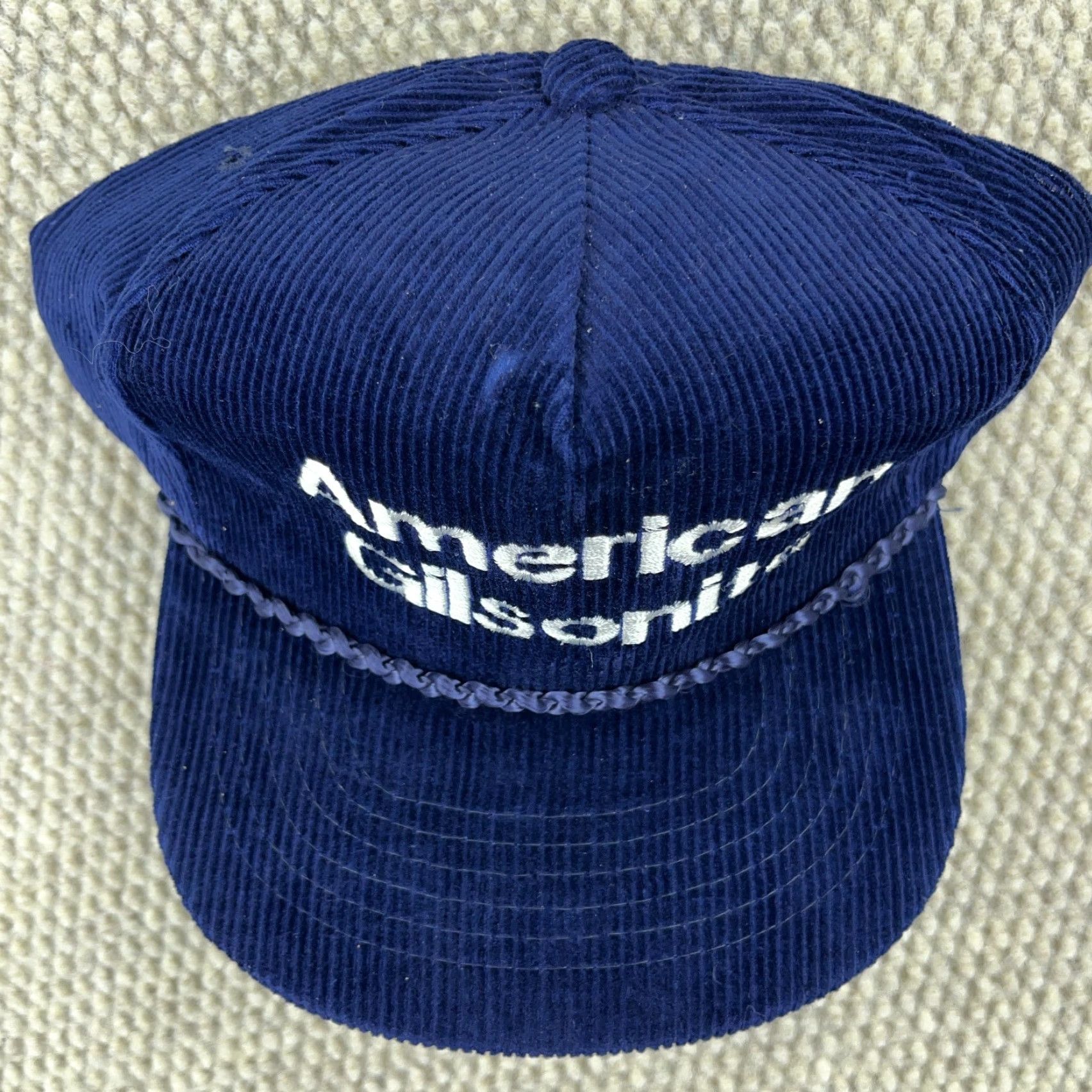 Vintage VINTAGE American Gilsonite Corduroy Snapback Hat Men Blue 90s Retro Truckers Cap Size ONE SIZE - 3 Thumbnail