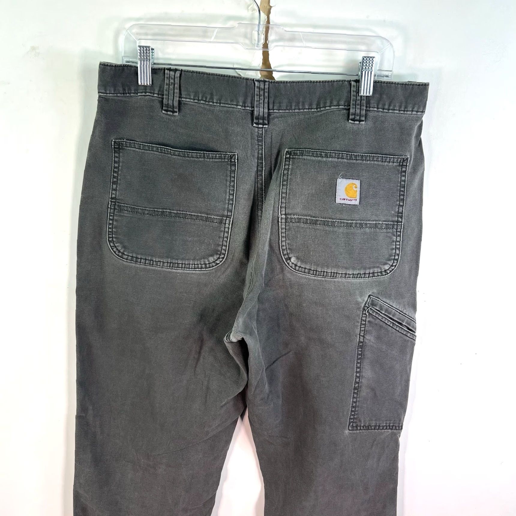 Carhartt Carhartt Cargo Pant - Rugged Flex Relaxed Fit BN2291 - Men - Size 34 - Gray Canvas Pant - 5-Pocket Cargo Jeans - Straight Leg - Zip Closure Size US 34 / EU 50 - 6 Thumbnail
