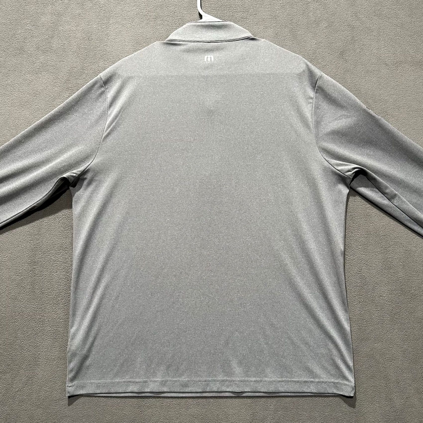 TravisMathew Travis Mathew Pullover Mens XL Gray Coto Perf 1/4 Zip Golf Stretch Blue Cross Size US XL / EU 56 / 4 - 2 Thumbnail