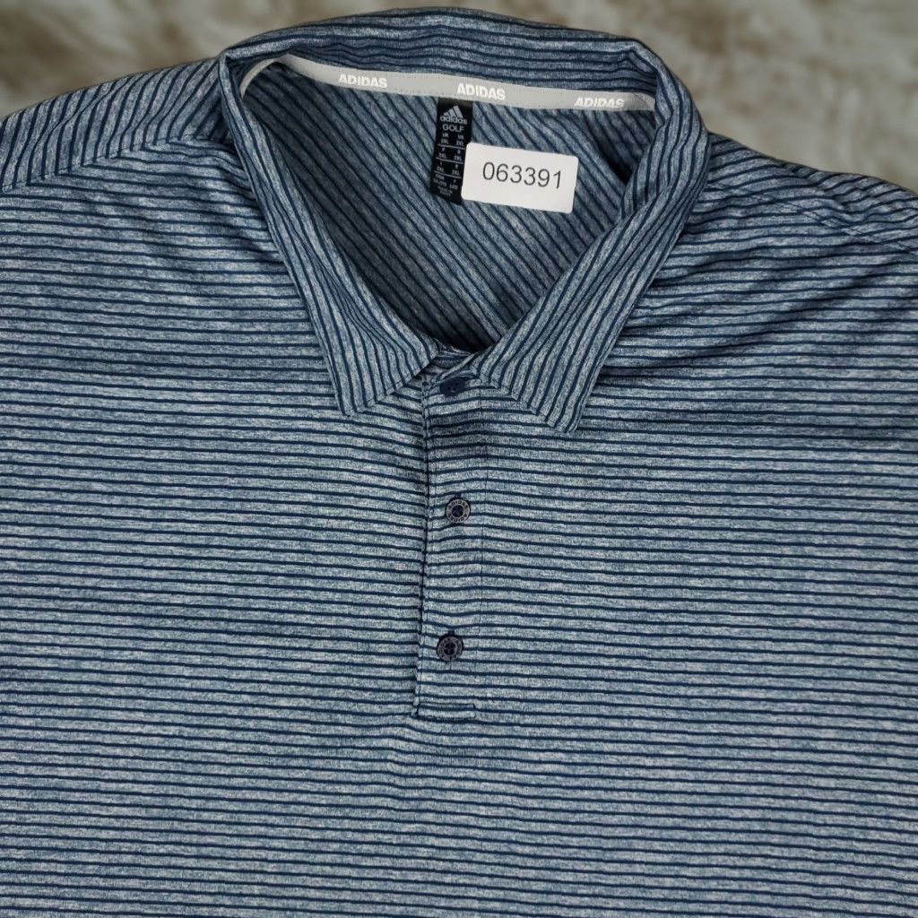 Adidas Adidas Polo Shirt Mens 2XL Blue Striped Golf Casual Short Sleeve Polo Shirt Mens 2XL Blue Striped Golf Casual Short Sleeve Size US XXL / EU 58 / 5 - 1 Thumbnail