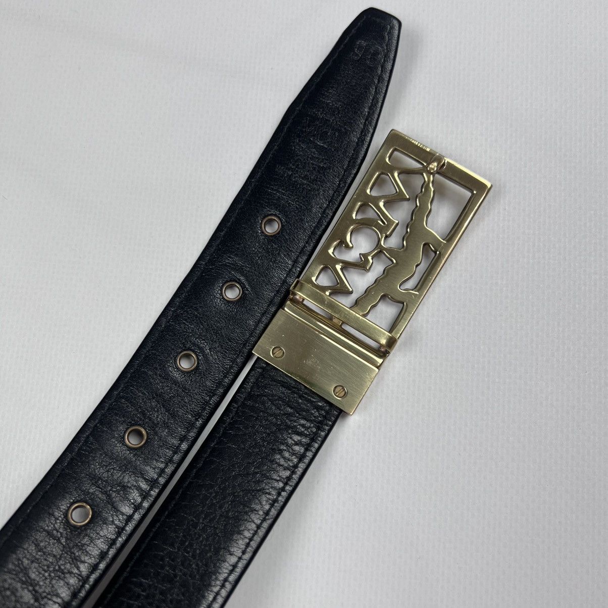 MCM Vintage MCM monogram black reversible belt Size 32 - 8 Thumbnail