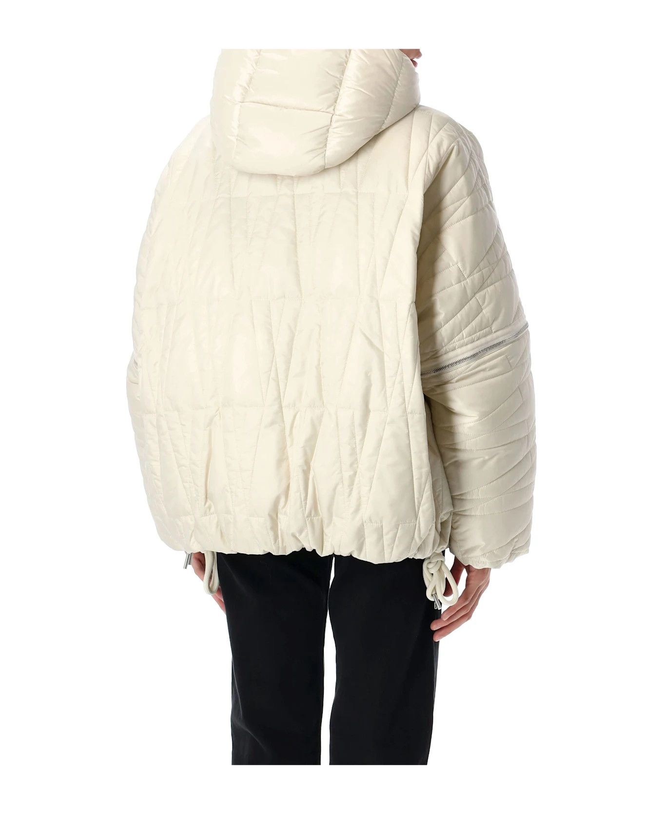 Moncler o1y1125 Hooded Shell Jacket in White Size S / US 4 / IT 40 - 2 Thumbnail