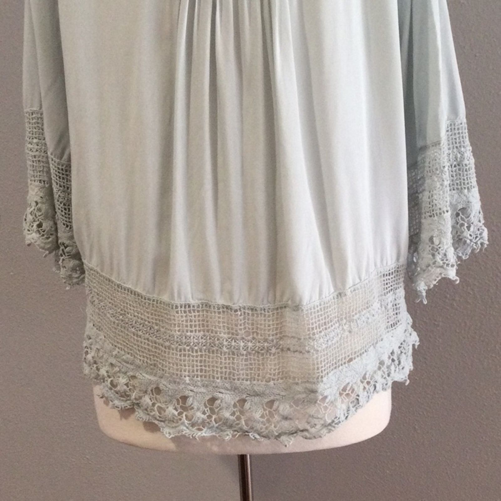 Other Solitaire by Ravi Khosla Pleated Gray Top Size 2X Size XXL / US 16-18 / IT 52-54 - 9 Thumbnail