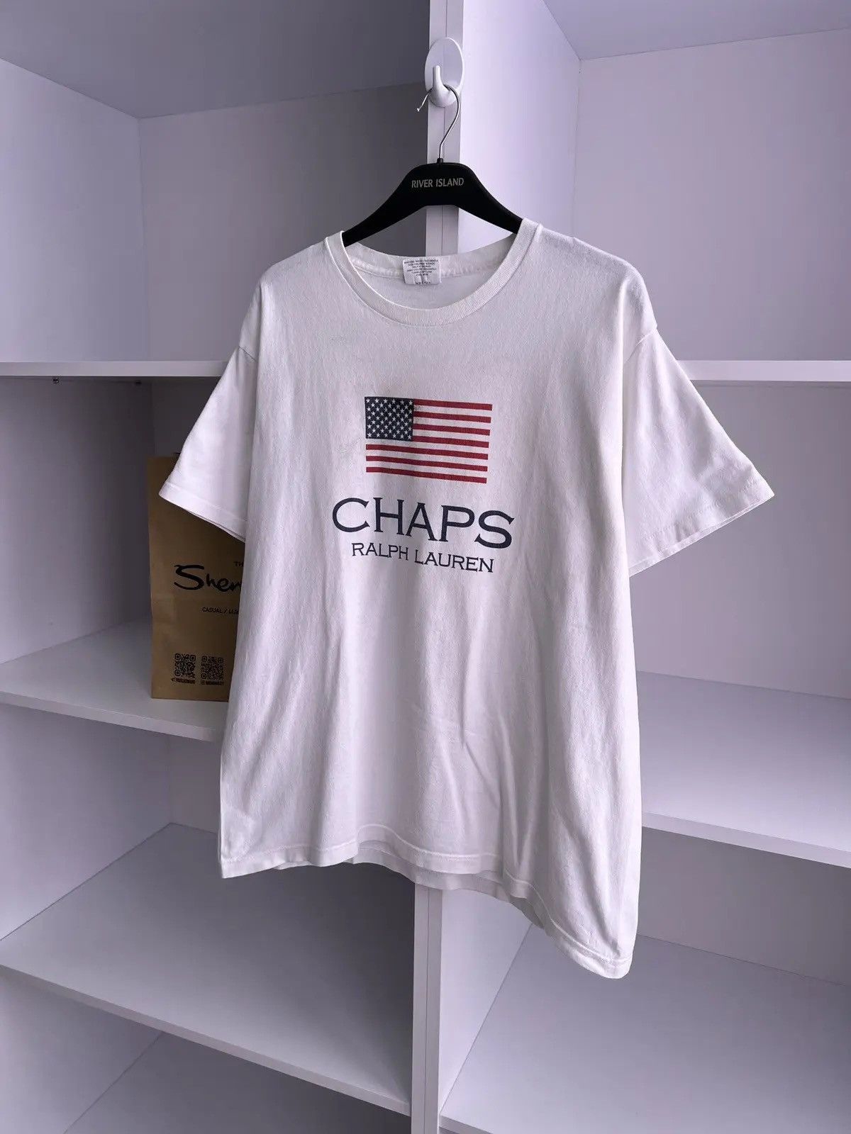 Chaps Ralph Lauren × Polo Ralph Lauren × Vintage Vintage Ralph Lauren Chaps Usa flag tee Size US L / EU 52-54 / 3 - 3 Thumbnail