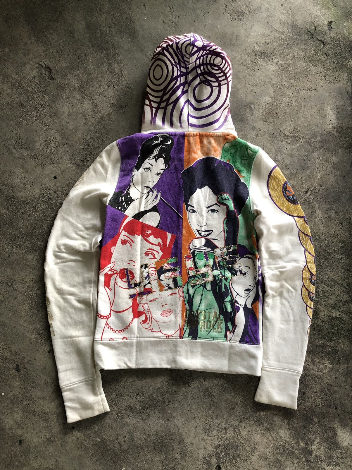 Christian Audigier × Japanese Brand JAPANESE CRYSTAL ROCK BY CRISTIAN ZIP HOODIE Size S / US 4 / IT 40 - 1 Thumbnail