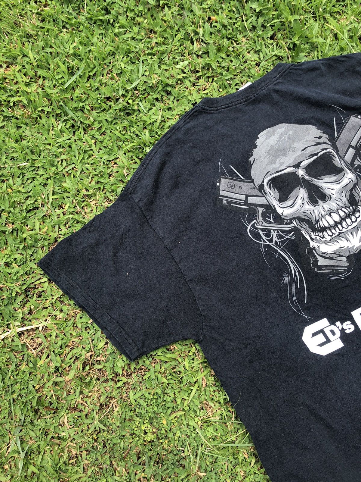 Vintage Vintage Y2K ED’S Public Safety Skull Logo Backhit Tee Size US XL / EU 56 / 4 - 7 Thumbnail