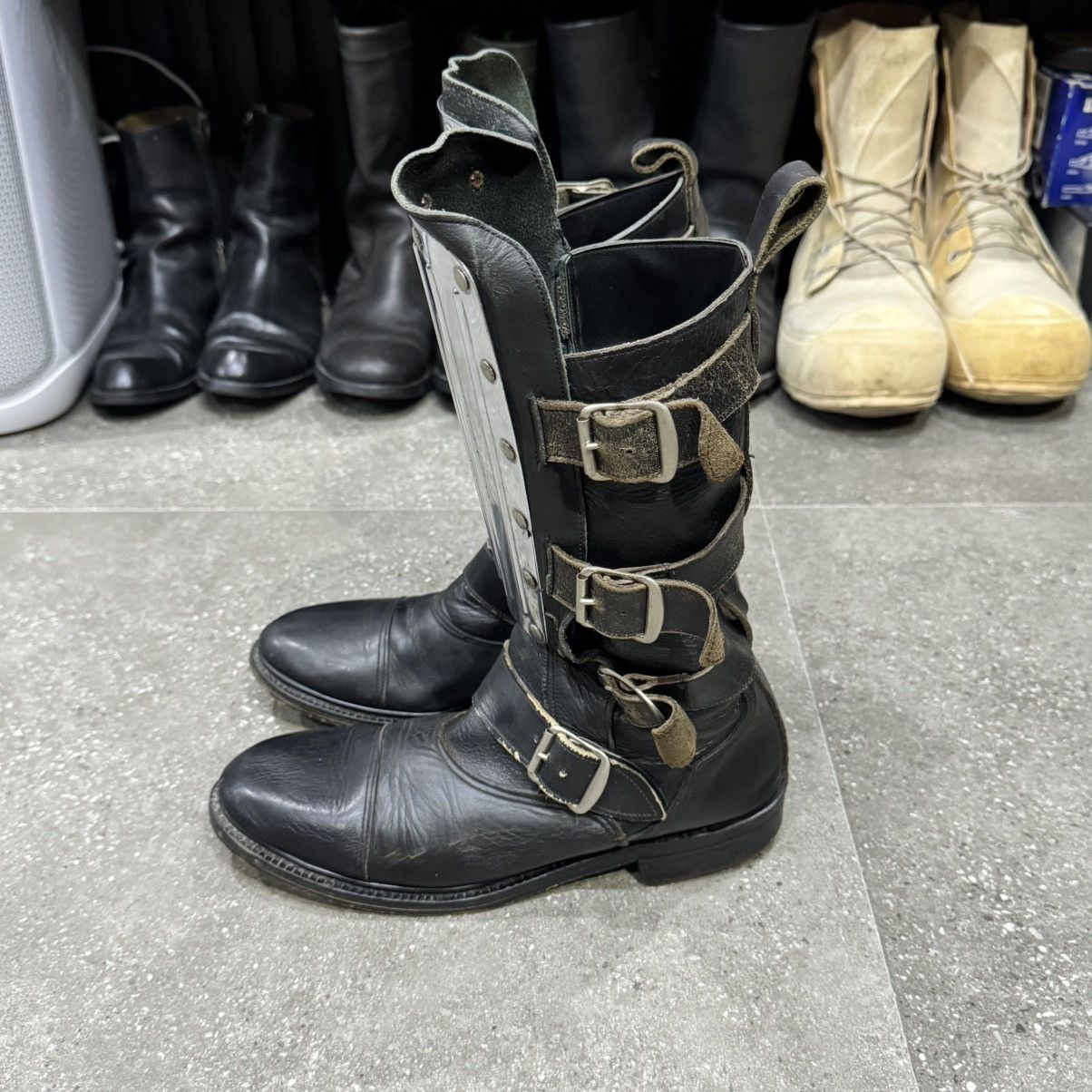 Dr. Martens Vintage Mad Max Avant Garde Metal Plated Leather Boots Size US 7 / EU 40 - 1 Thumbnail