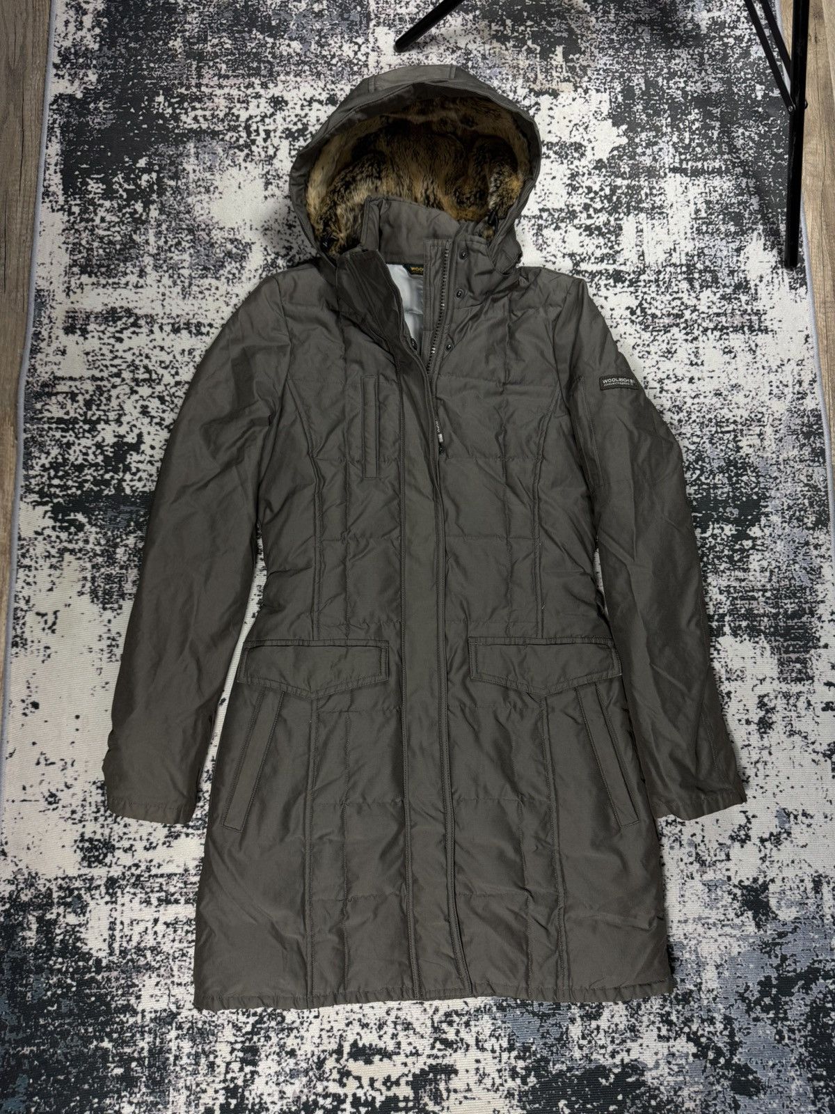 Woolrich Woolen Mills Jacket Woolrich Winter Down Hooded Parka khaki brown S Size US S / EU 44-46 / 1 - 2 Thumbnail