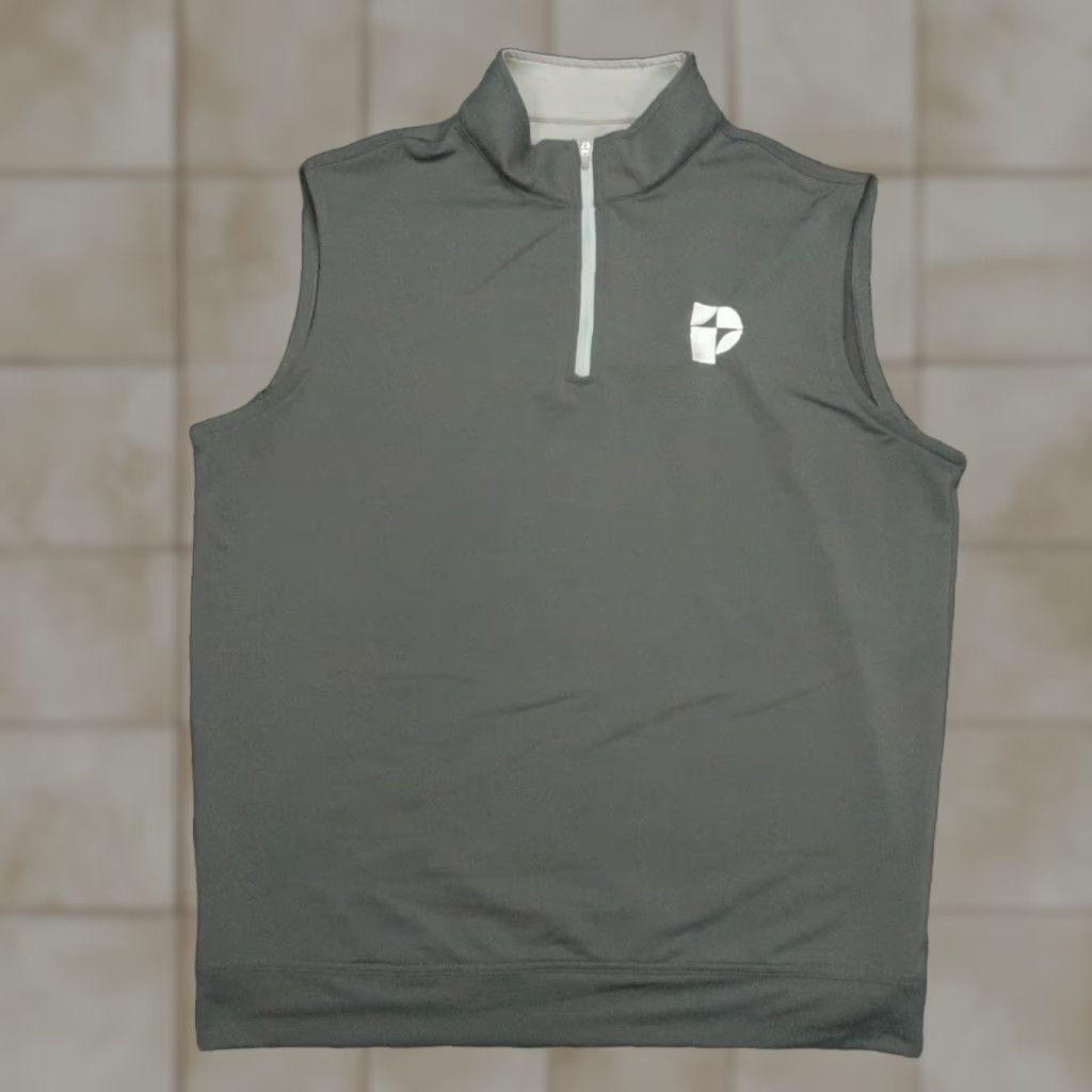 Peter Millar Peter Millar Pullover Vest Large Mens Iron Gray Perth Performance Quarter Zip Size US L / EU 52-54 / 3 - 1 Thumbnail