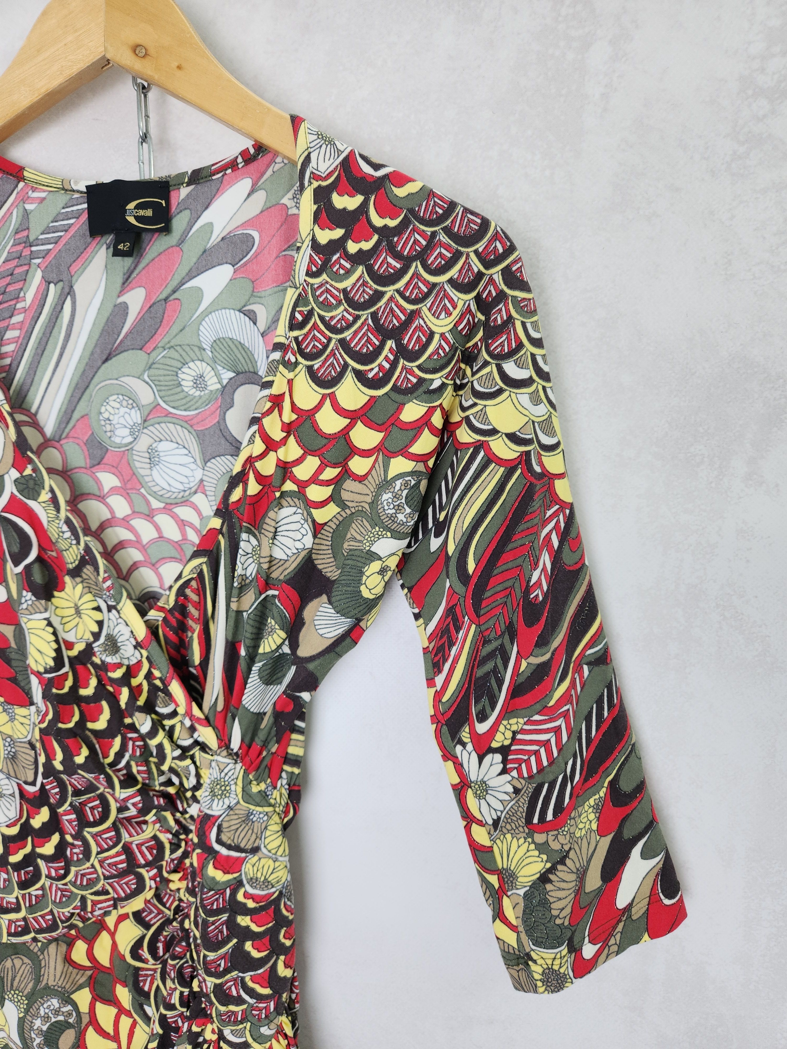 Roberto Cavalli Roberto Just Cavalli Wrap Sexy floral printed mini dress Size M / US 6-8 / IT 42-44 - 5 Thumbnail