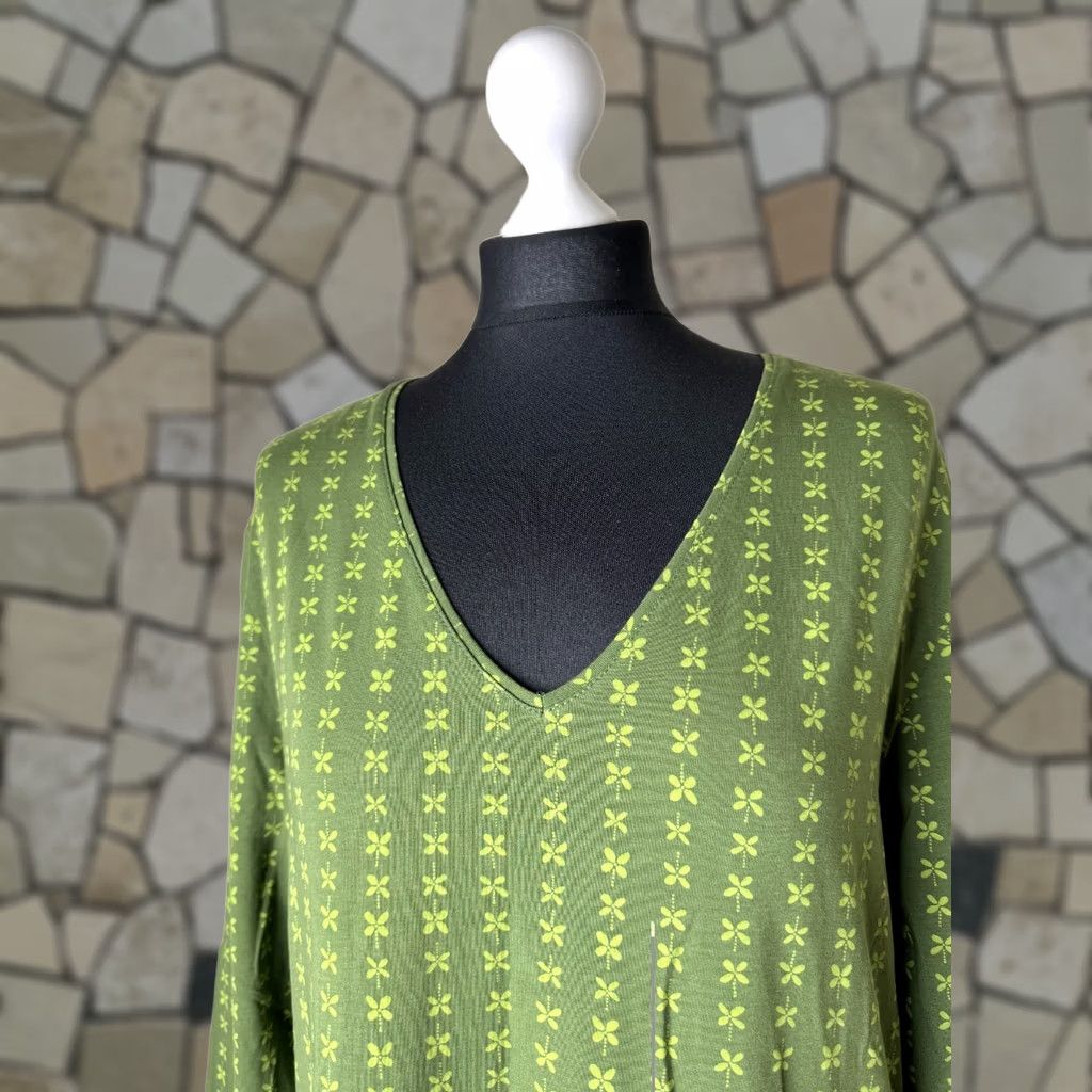 Vintage Gudrun Sjoden Womens Dress XL Green Cotton Midi Dress Size XL / US 12-14 / IT 48-50 - 1 Thumbnail