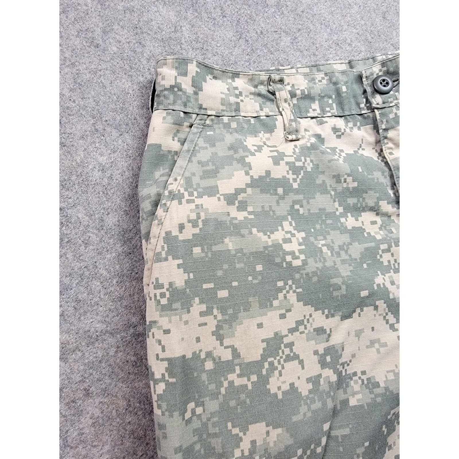 Vintage Tulahuma Industries LLC Army Combat Uniform Pants Mens M Long Ripstop Camouflage ACU Cargo 32x32.5in Khakis Pockets Adjustable Waist Size US 31 - 2 Thumbnail