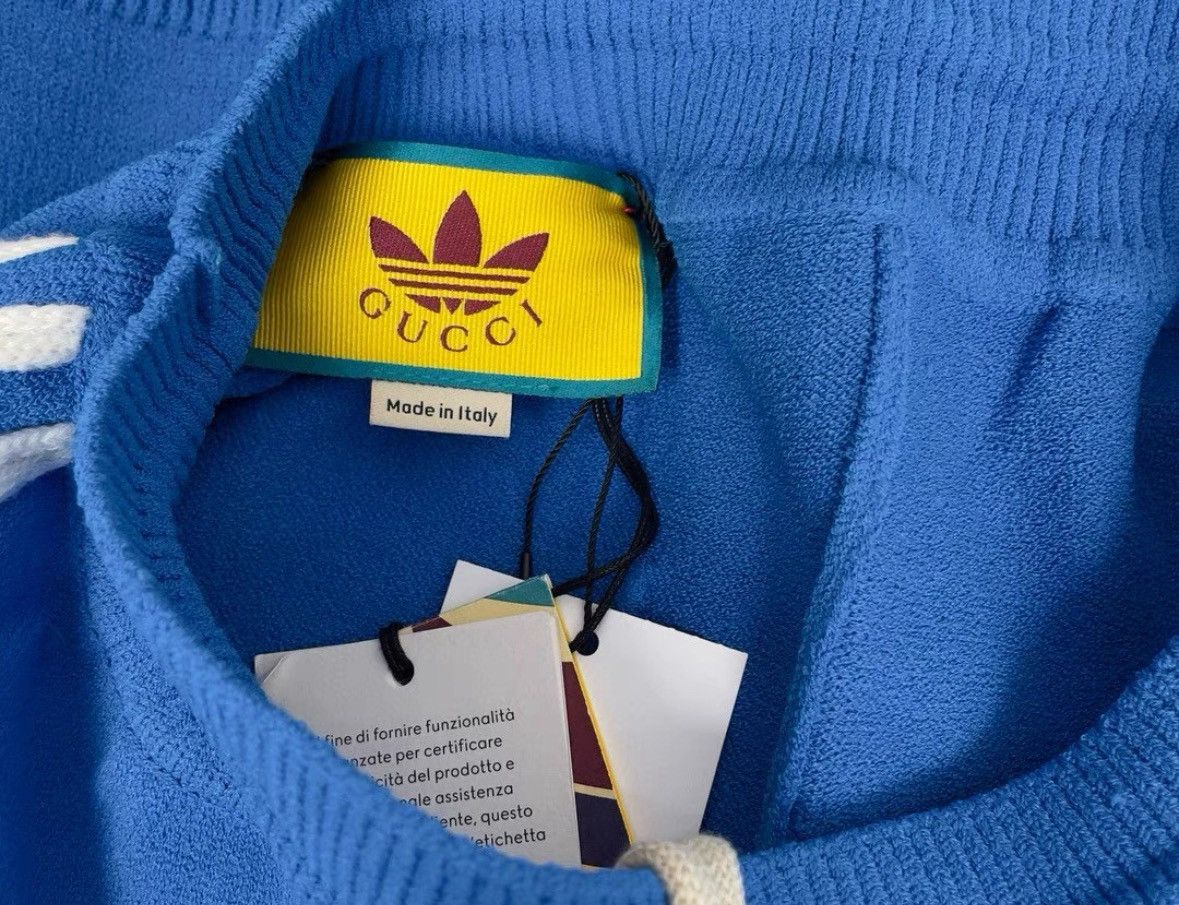 Gucci gucci x adidas blue embroidered logo shorts. Size US 27 - 4 Thumbnail