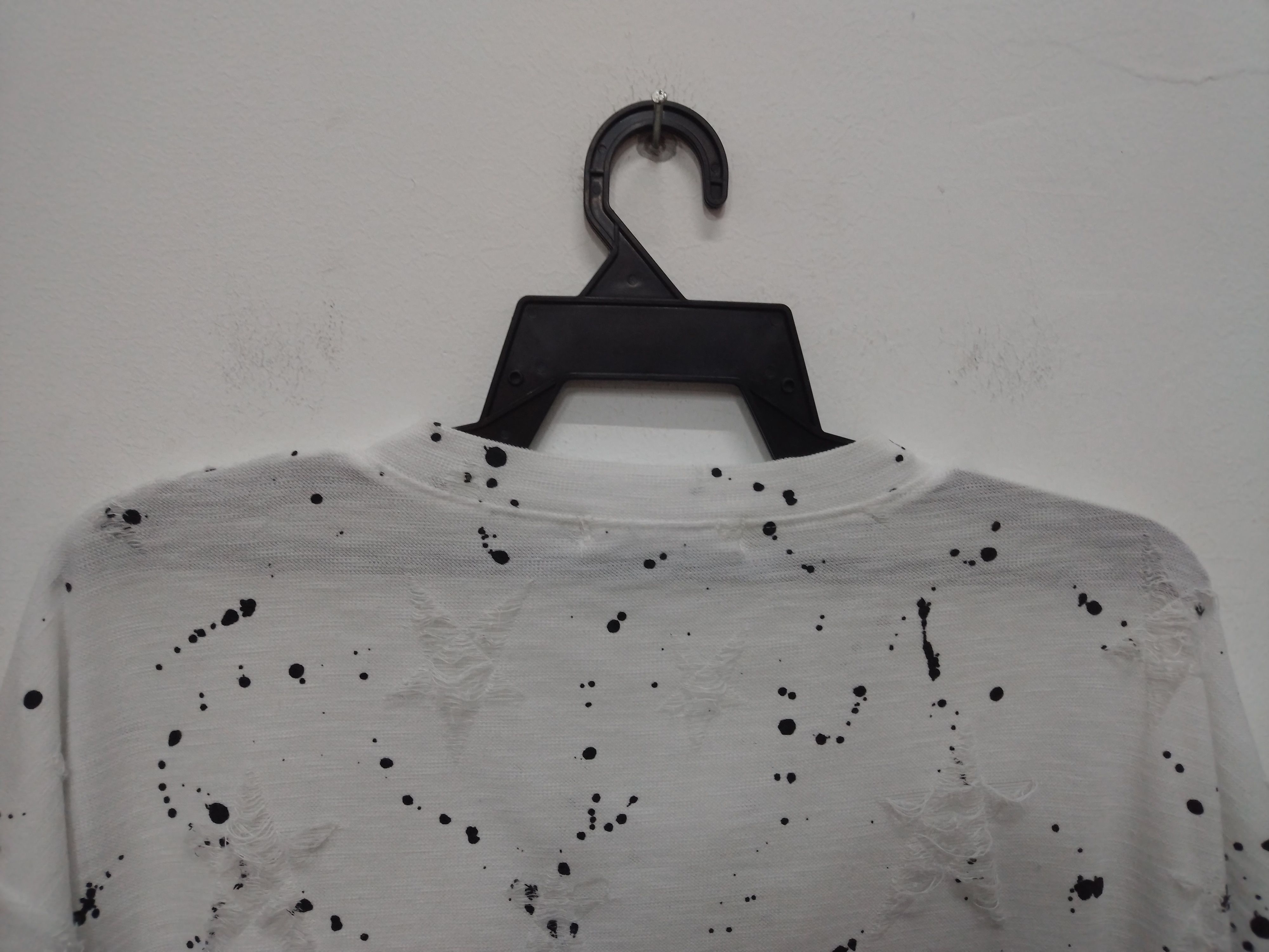 Seditionaries BAGGY DISTRESSED STAR DESIGN PAINT SPLASH V NECK T SHIRT Size M / US 6-8 / IT 42-44 - 12 Thumbnail