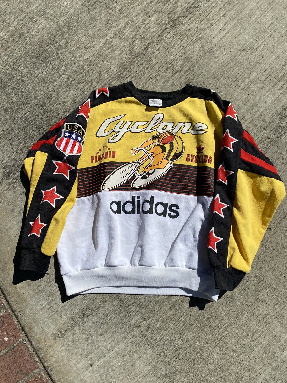 adidas Cyclone サイクリング スウェット Adidas Cycling Cyclone Sweatshirt XL – Payday Vintage