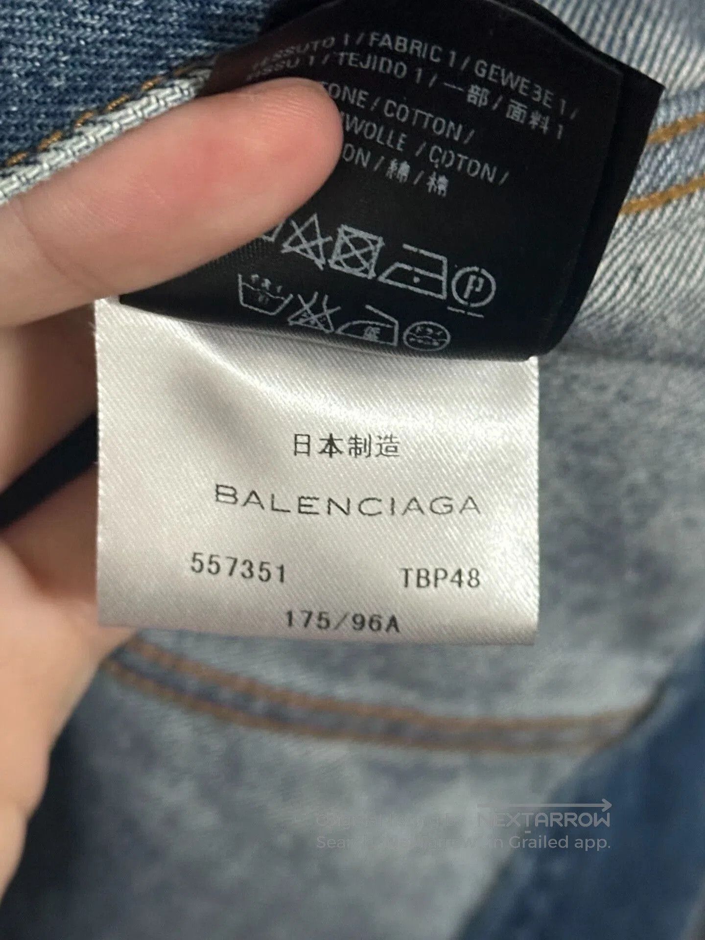 Balenciaga balenciaga denim jacket with logo detail. Size US L / EU 52-54 / 3 - 4 Thumbnail