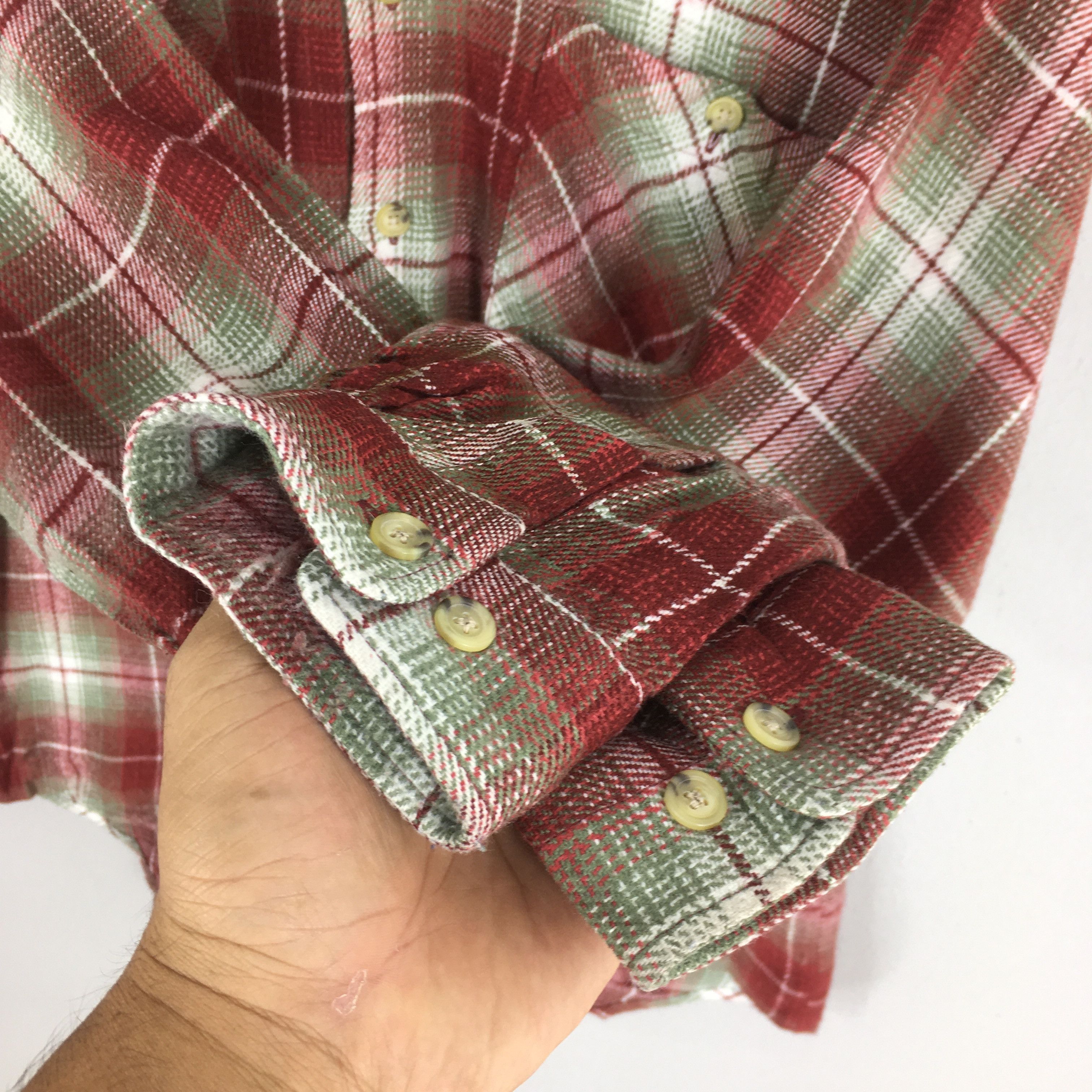 Vintage Vintage 1980s Plaid Shadow Tartan Checkered Flannel Size US L / EU 52-54 / 3 - 4 Thumbnail
