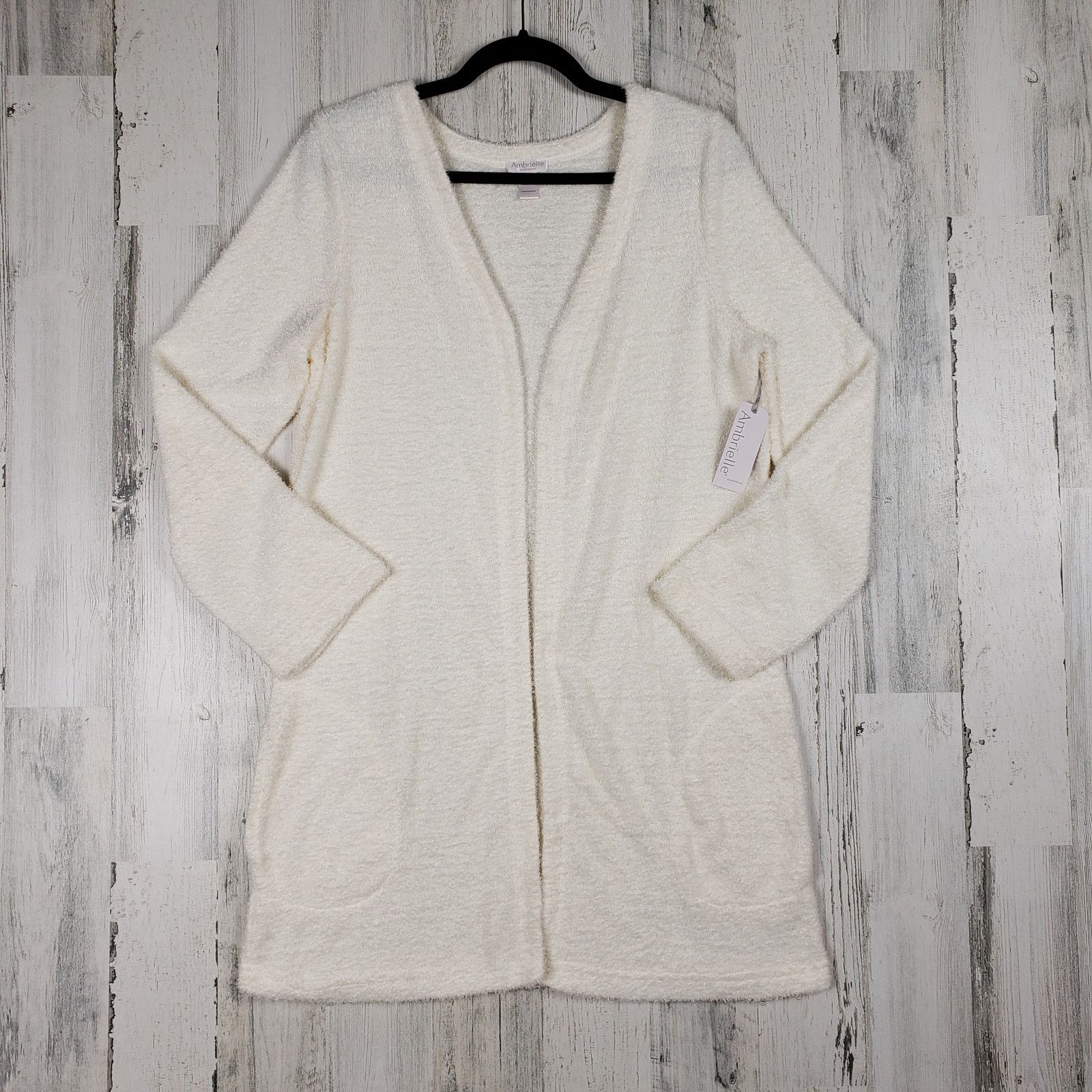 Other NWT Ambrielle Pristine Ivory Open Front House Coat Small Size S / US 4 / IT 40 - 2 Thumbnail