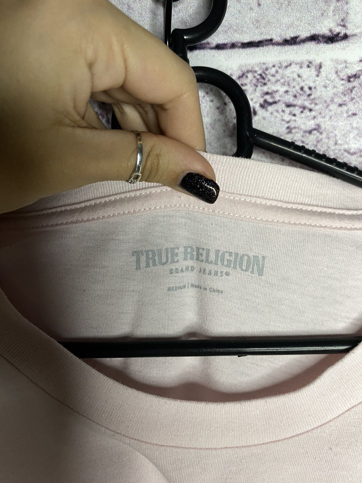 True Religion MENS True Religion Vintage Overprint Logo Pink Tee Y2K Size US M / EU 48-50 / 2 - 3 Thumbnail