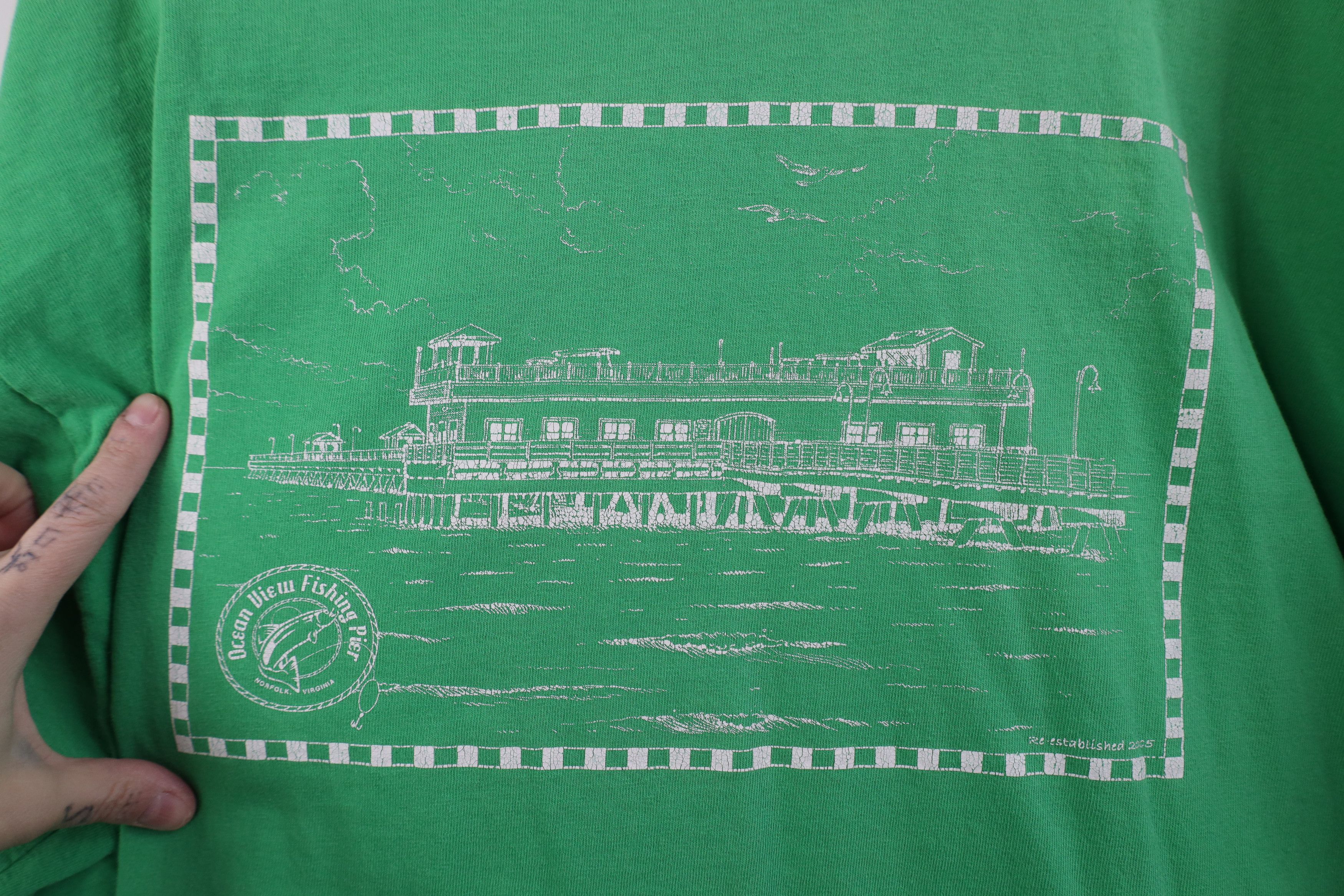 Vintage Vintage 90s Y2K Streetwear Ocean Pier Long Sleeve T-Shirt Size US XL / EU 56 / 4 - 10 Thumbnail