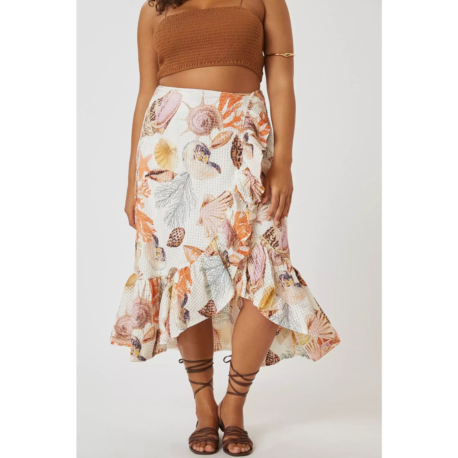 Anthropologie Anthropologie Maeve A-Line Wrap Midi Skirt $170 PLUS 16W Size 38" / US 16 / IT 52 - 3 Thumbnail