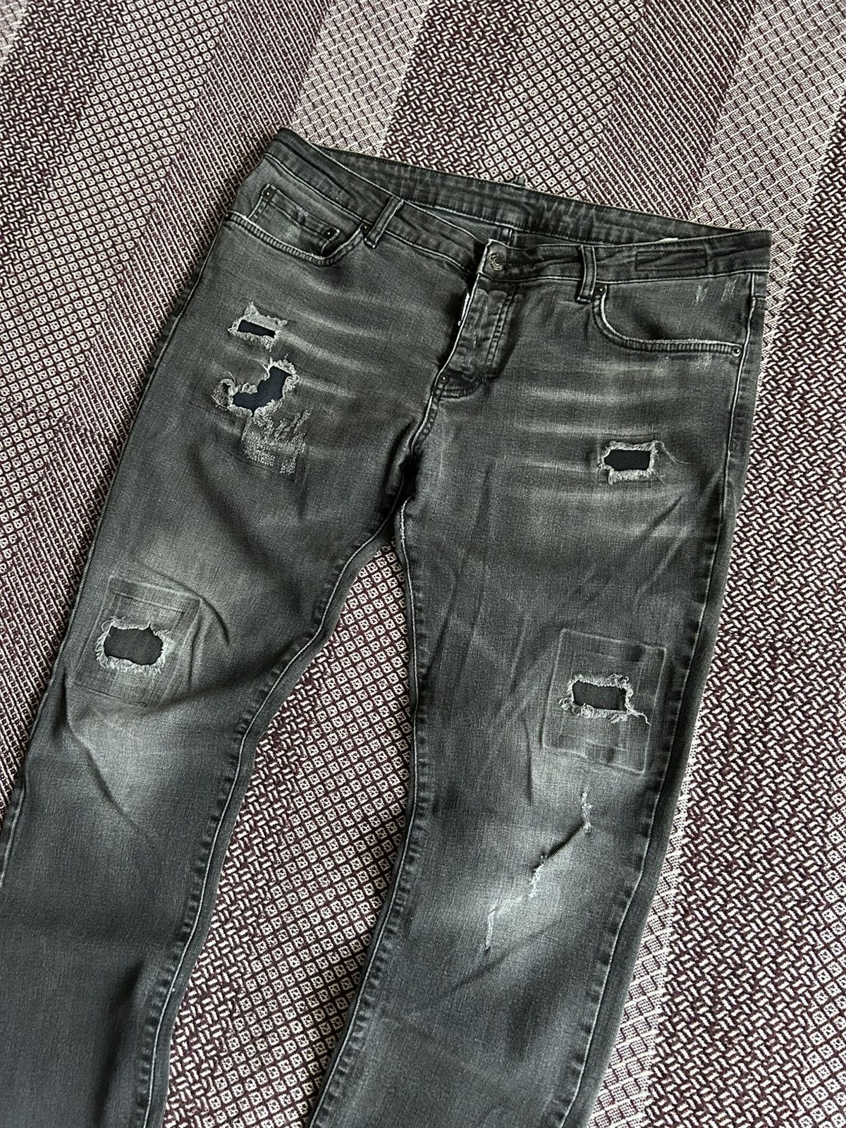 Dsquared2 Dsquared2 Distressed Black Denim Jeans Wash Italy Size 52 Size US 36 / EU 52 - 4 Thumbnail