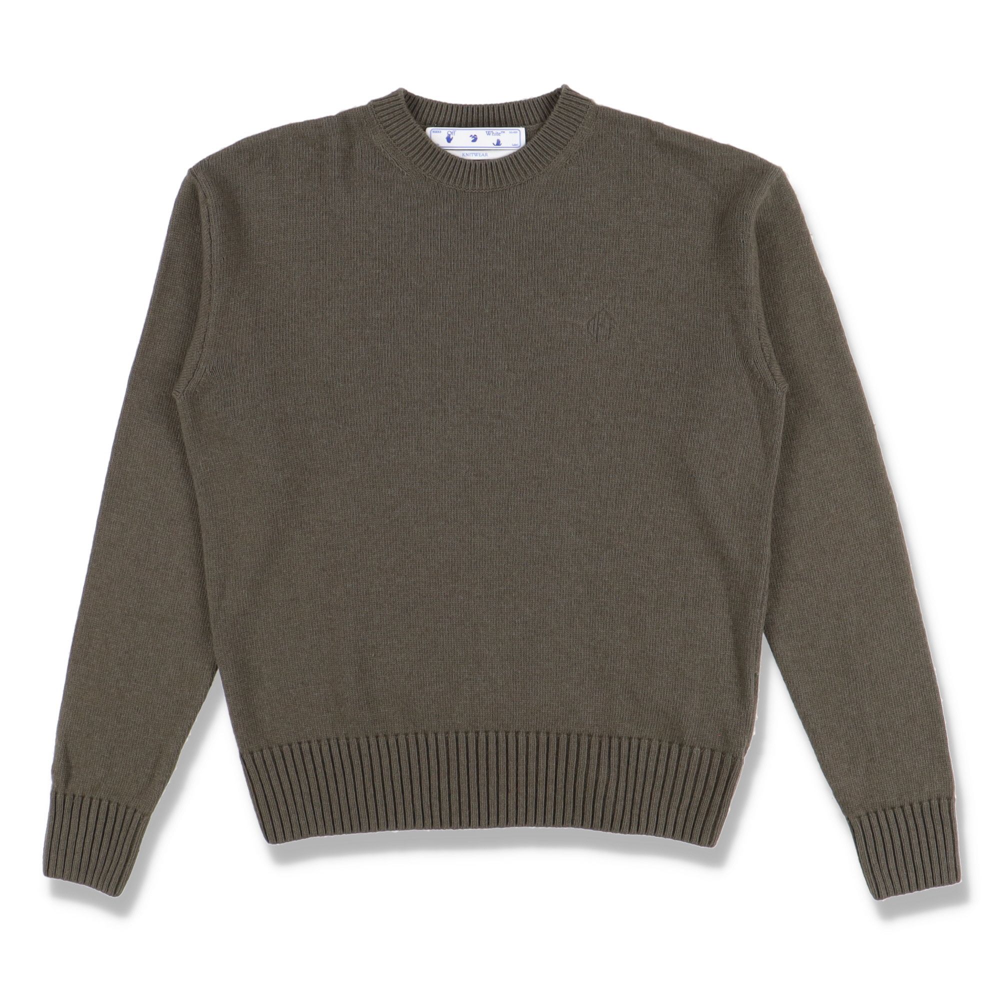 Off-White Green Embroidered Crewneck Knitted Sweater Size US S / EU 44-46 / 1 - 6 Thumbnail